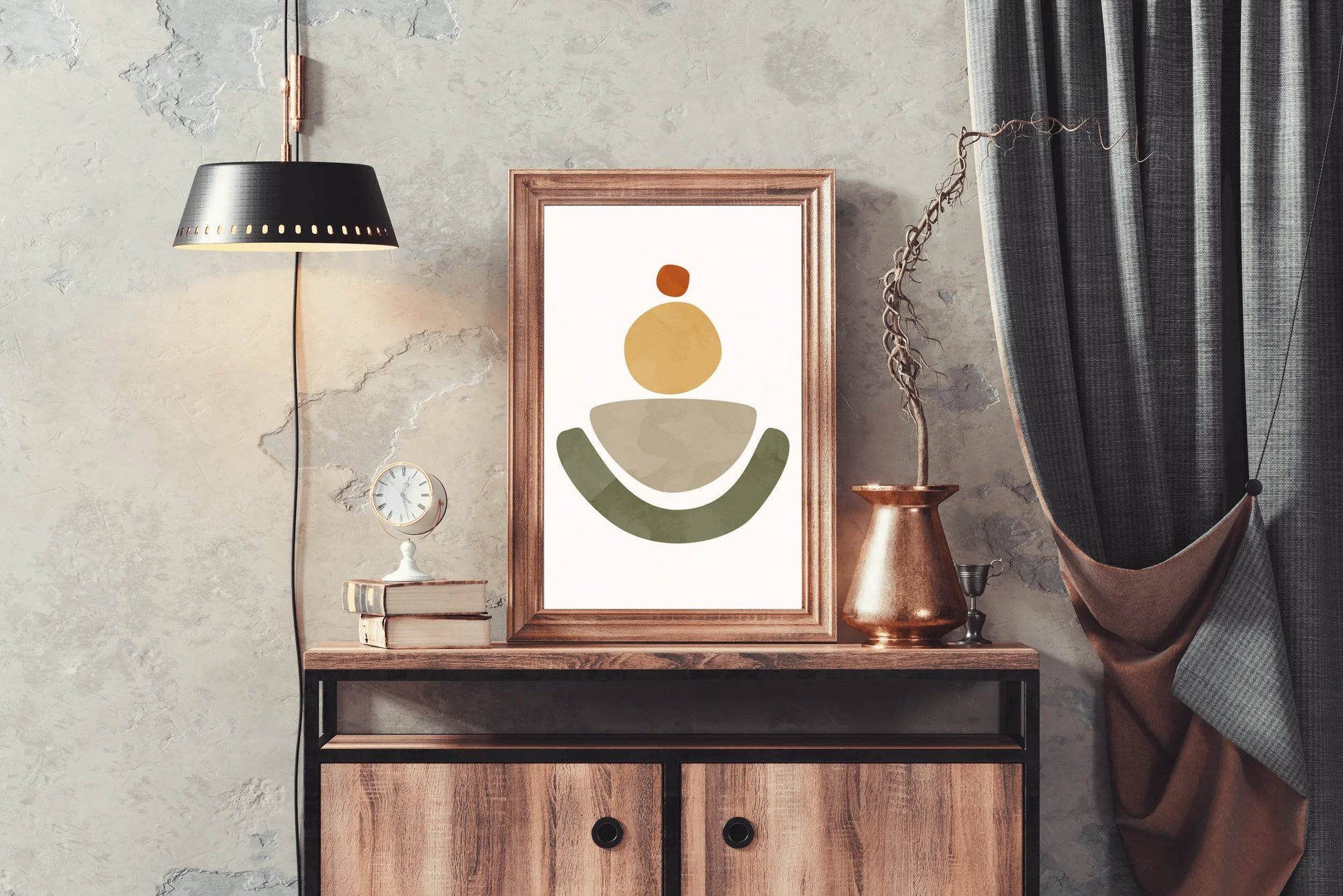 Minimalistic Vector Shape Abstract Wall Art - beink online art store