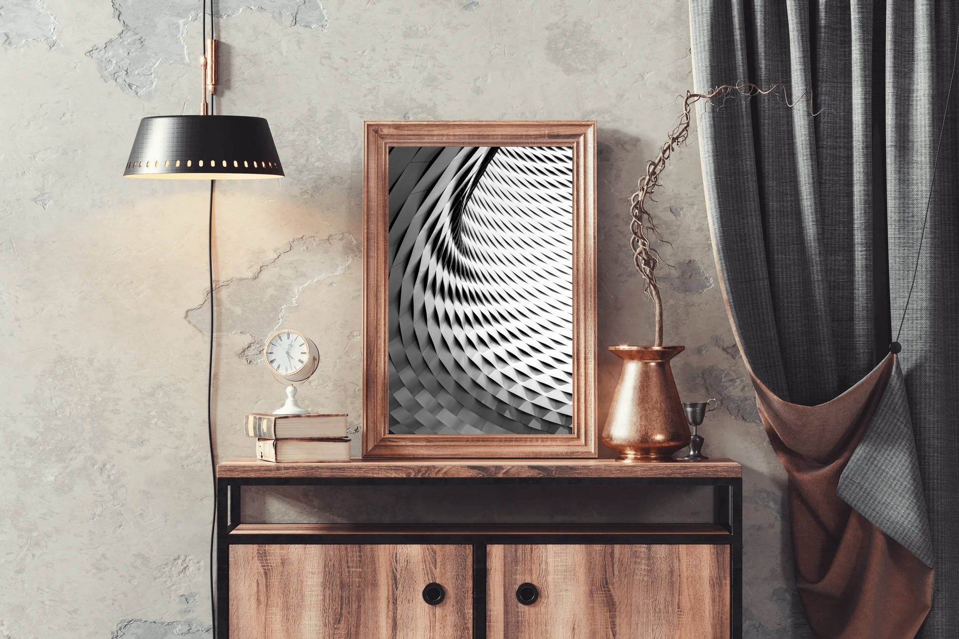 White Architecture Abstract Wall Art - beink online art store