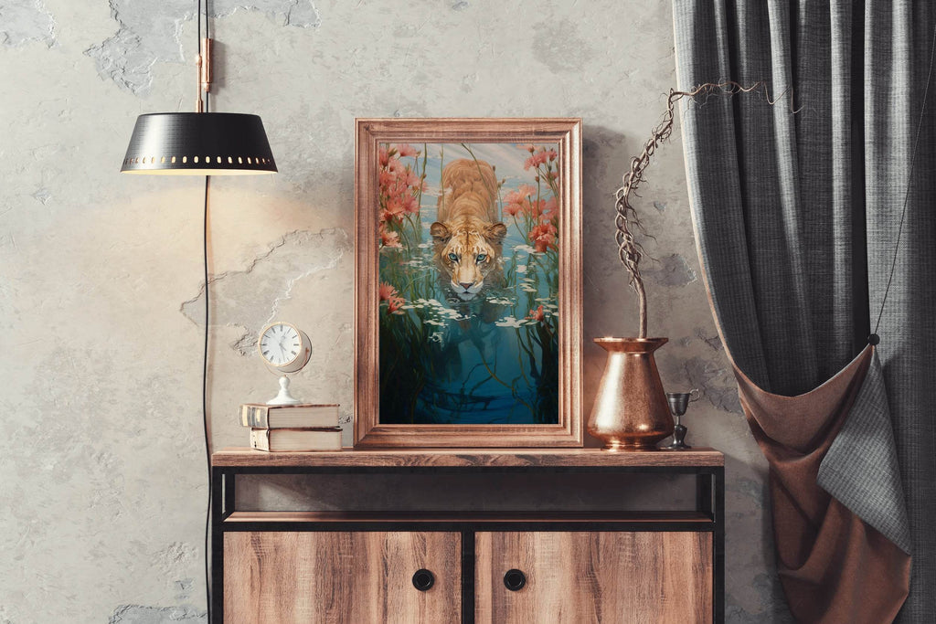 Digital Painting of Lion Wall Art - beink online art store