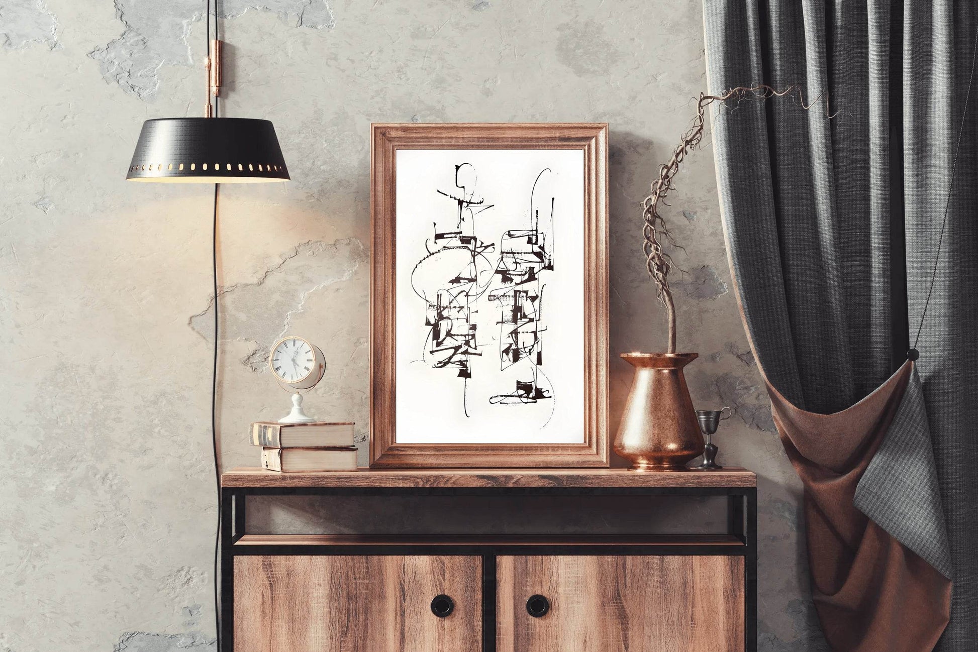 Calligraphic Chaos Modern Wall Art - beink online art store