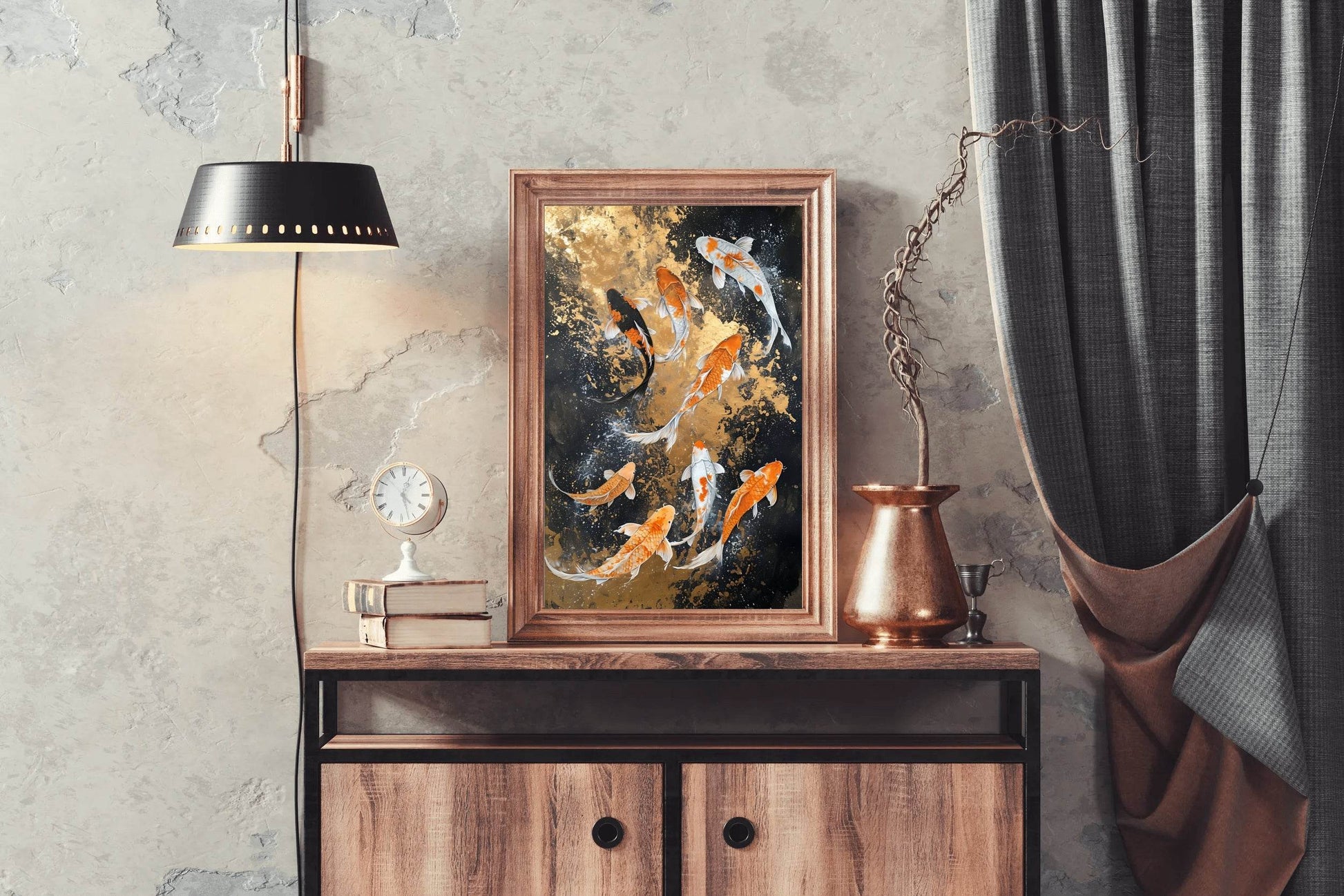 Realistic Koi Fish Painting Wall Art - beink online art store