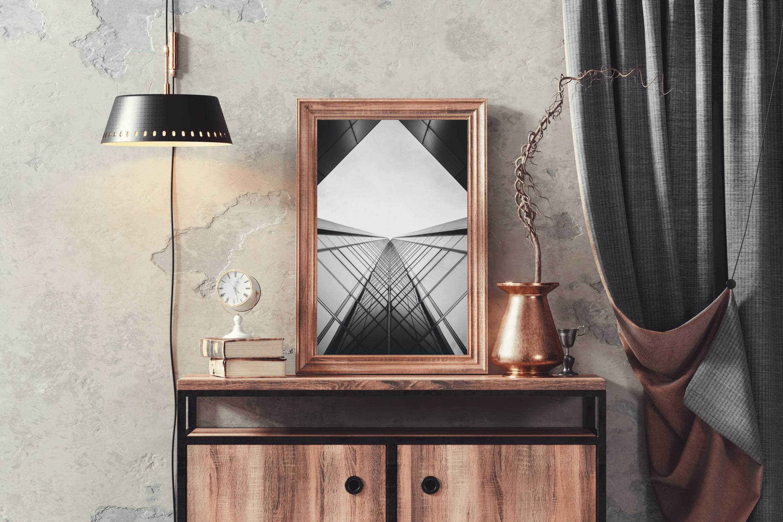 Skyscraper Building Black & White Wall Art - beink online art store