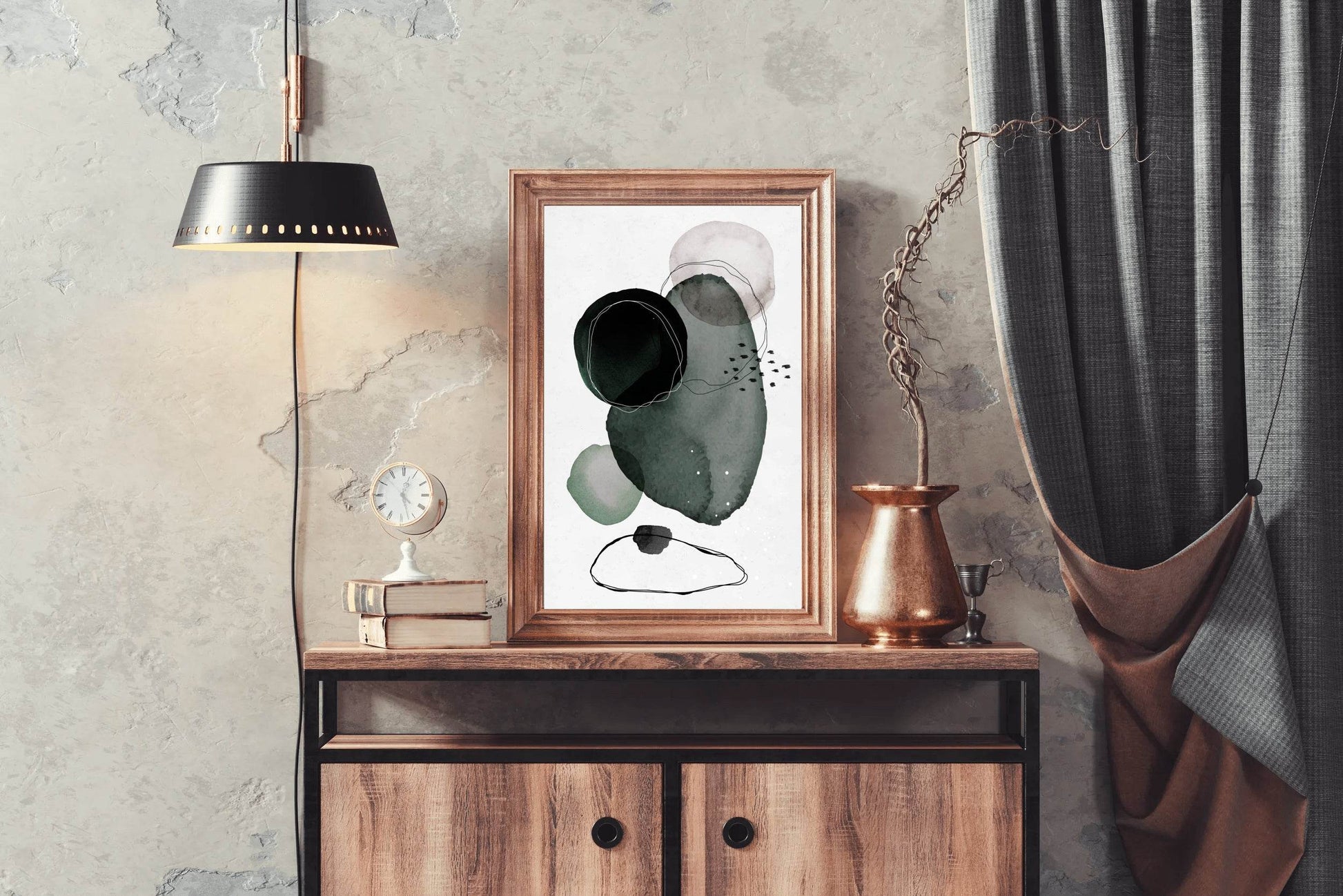Water Color Shapes Abstract Wall Art - beink online art store