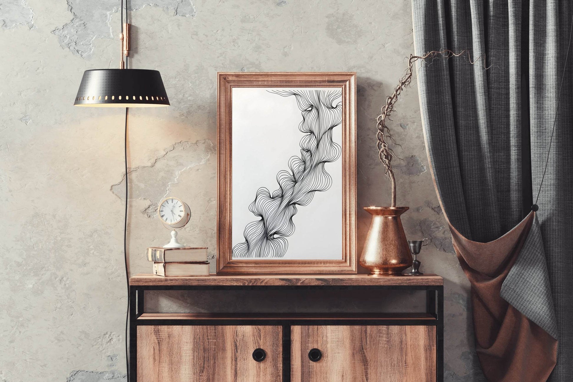 Black Zentangles Patterns Modern Wall Art - beink online art store
