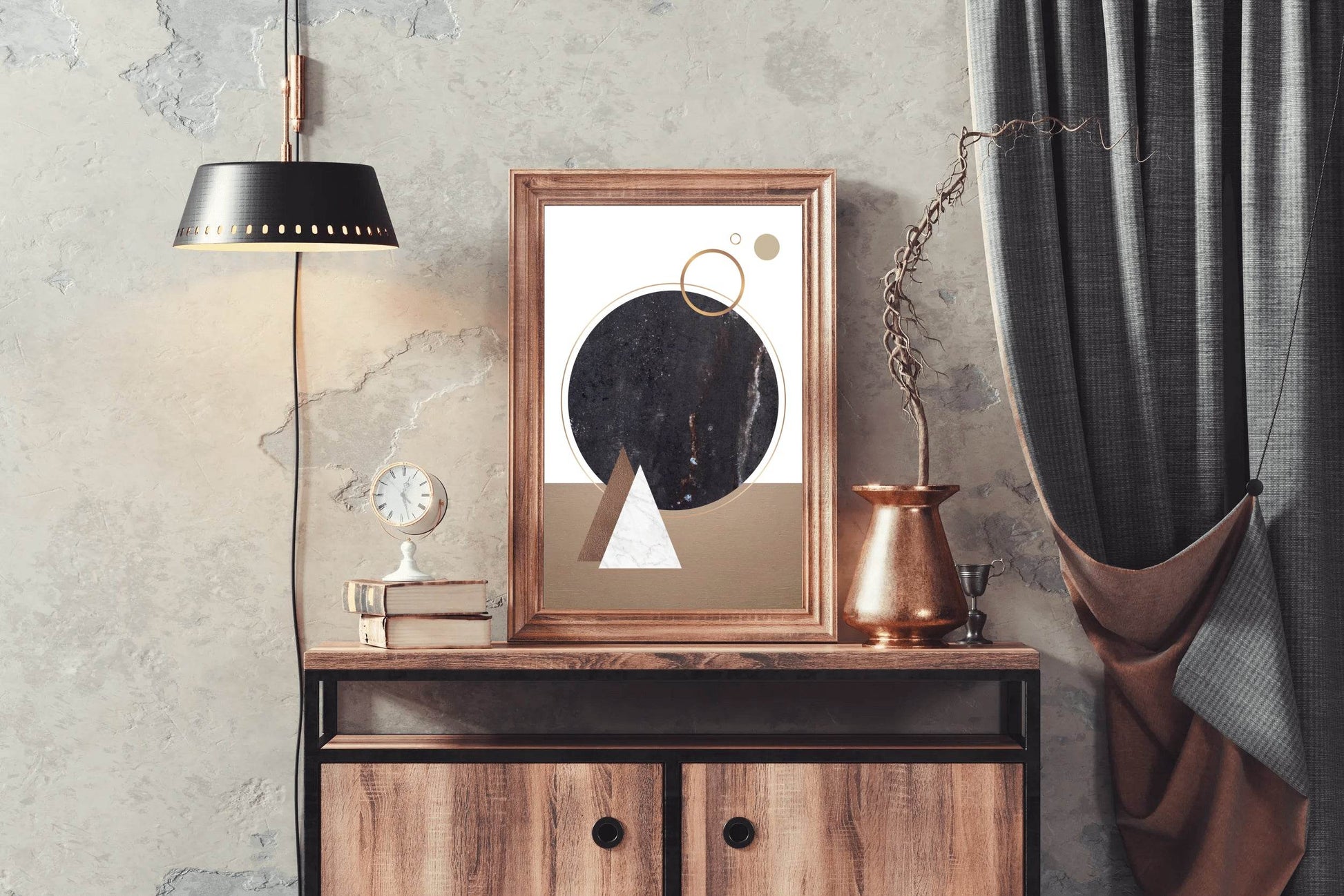 Geometric Circle Abstract Wall Art - beink online art store