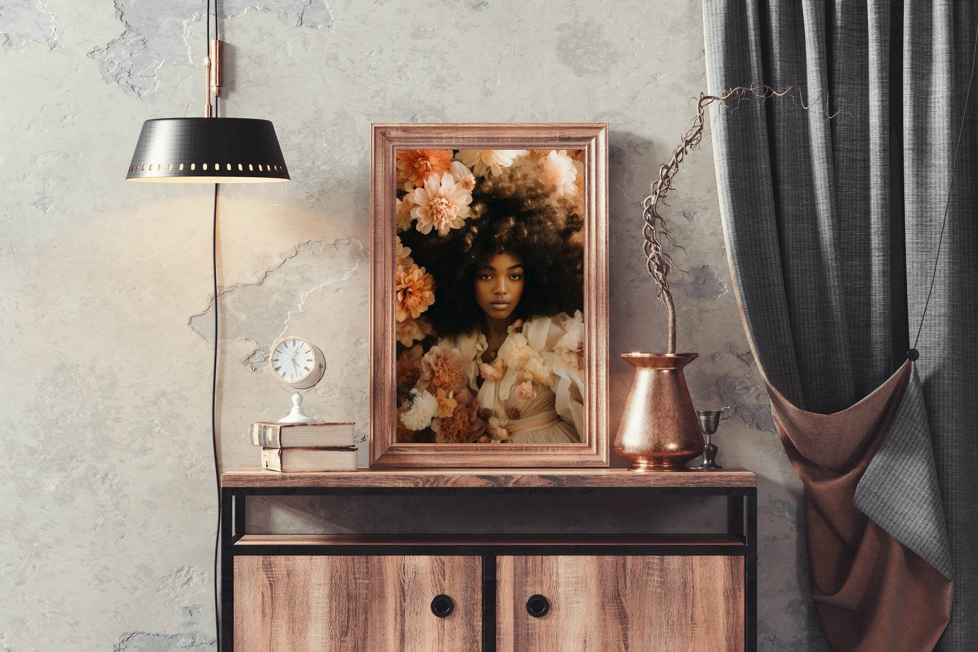 A Woman Among Flowers Wall Art - beink online art store