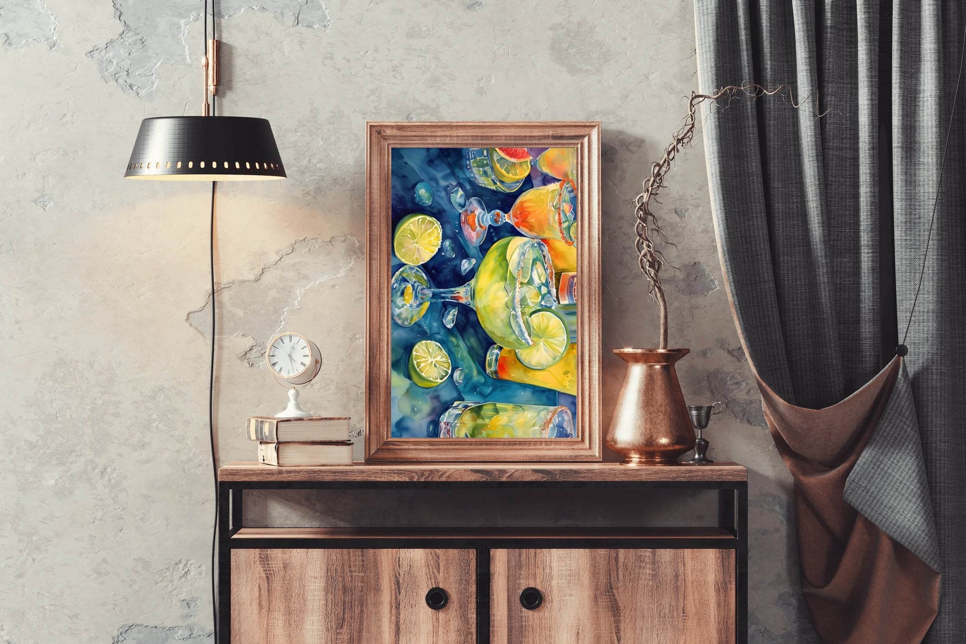 Watercolor Painting of Lemonade Drink - beink online art store