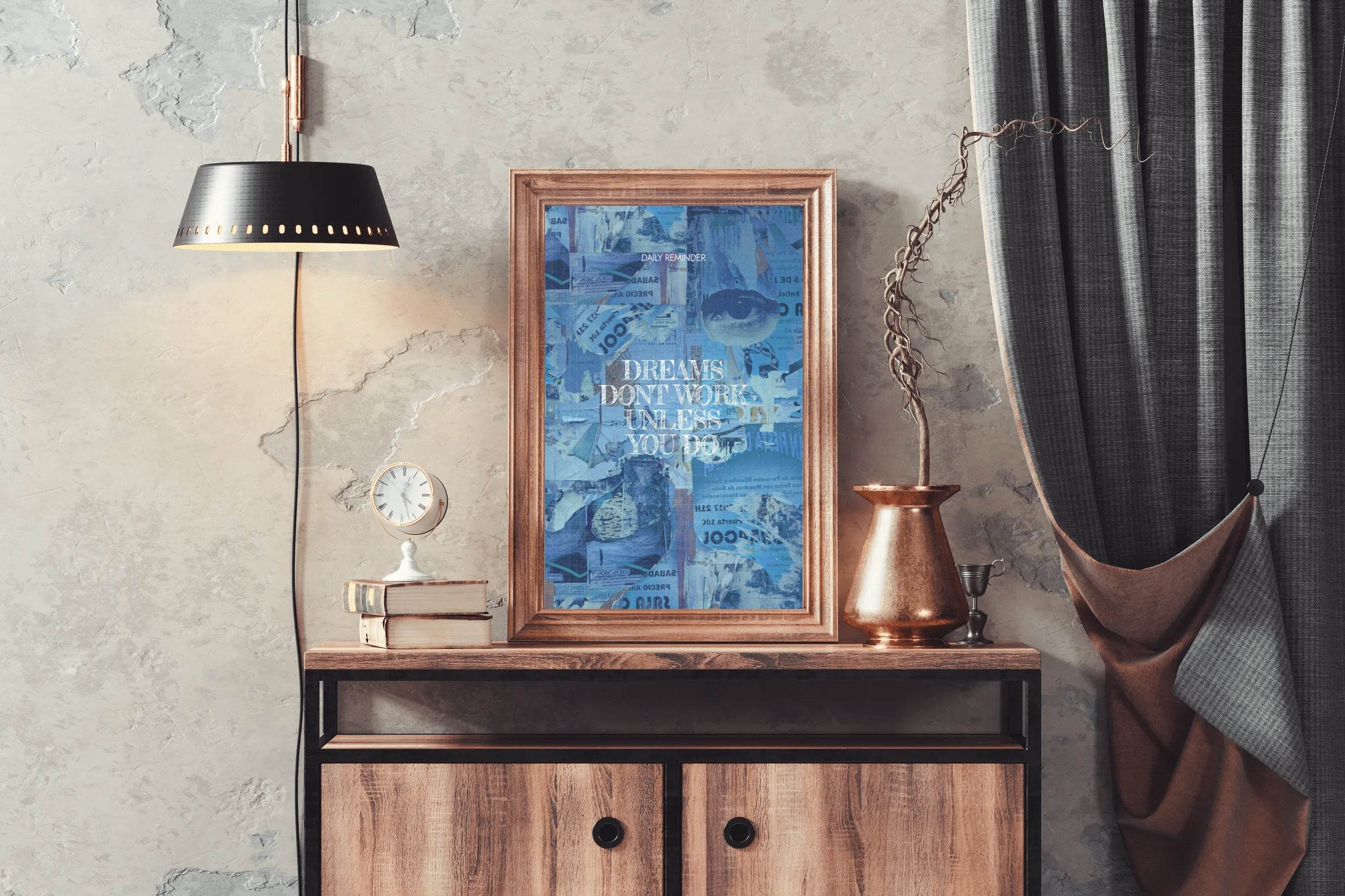 Dreams Dont Work Motivational Wall Art - beink online art store