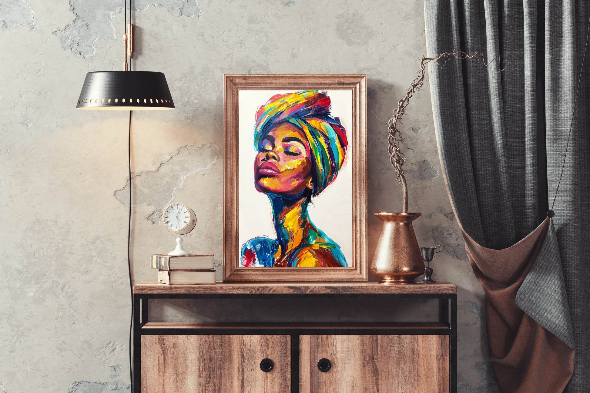 African Woman Painting Wall Art - beink online art store