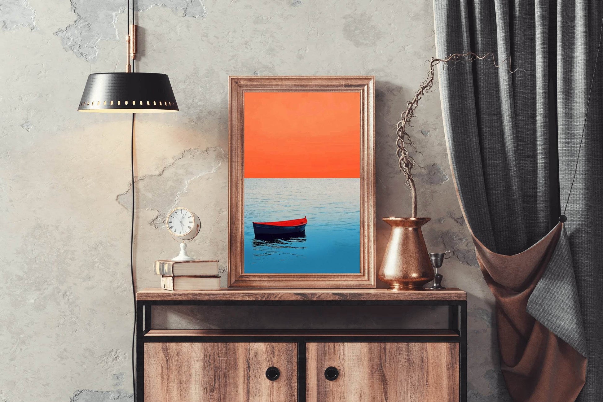 Boat Lost at Sea Wall Art - beink online art store