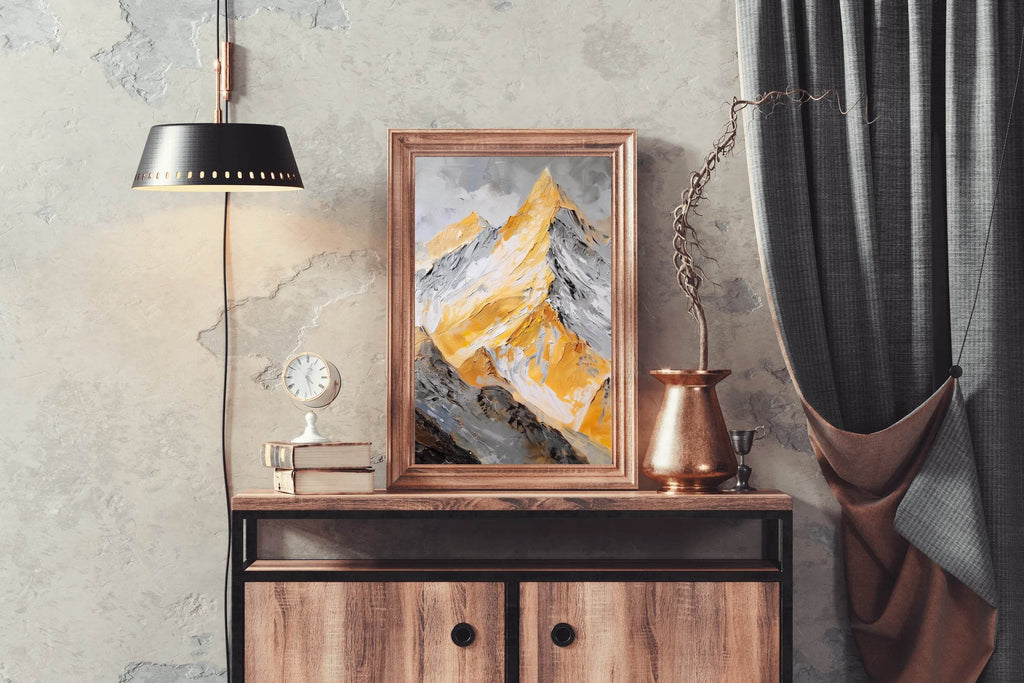 Oil Painting Of The Alps Wall Art - beink online art store