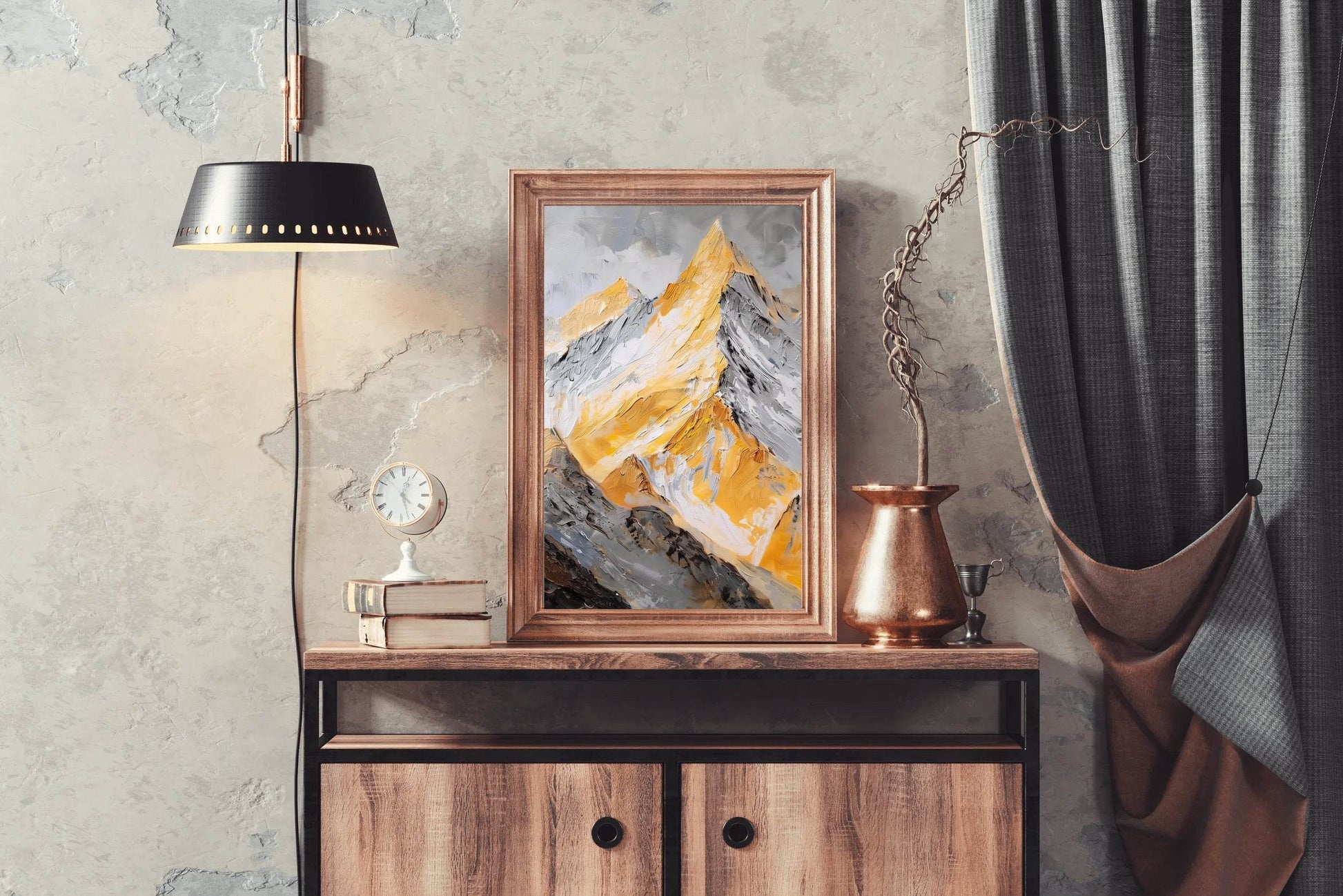 Oil Painting Of The Alps Wall Art - beink online art store