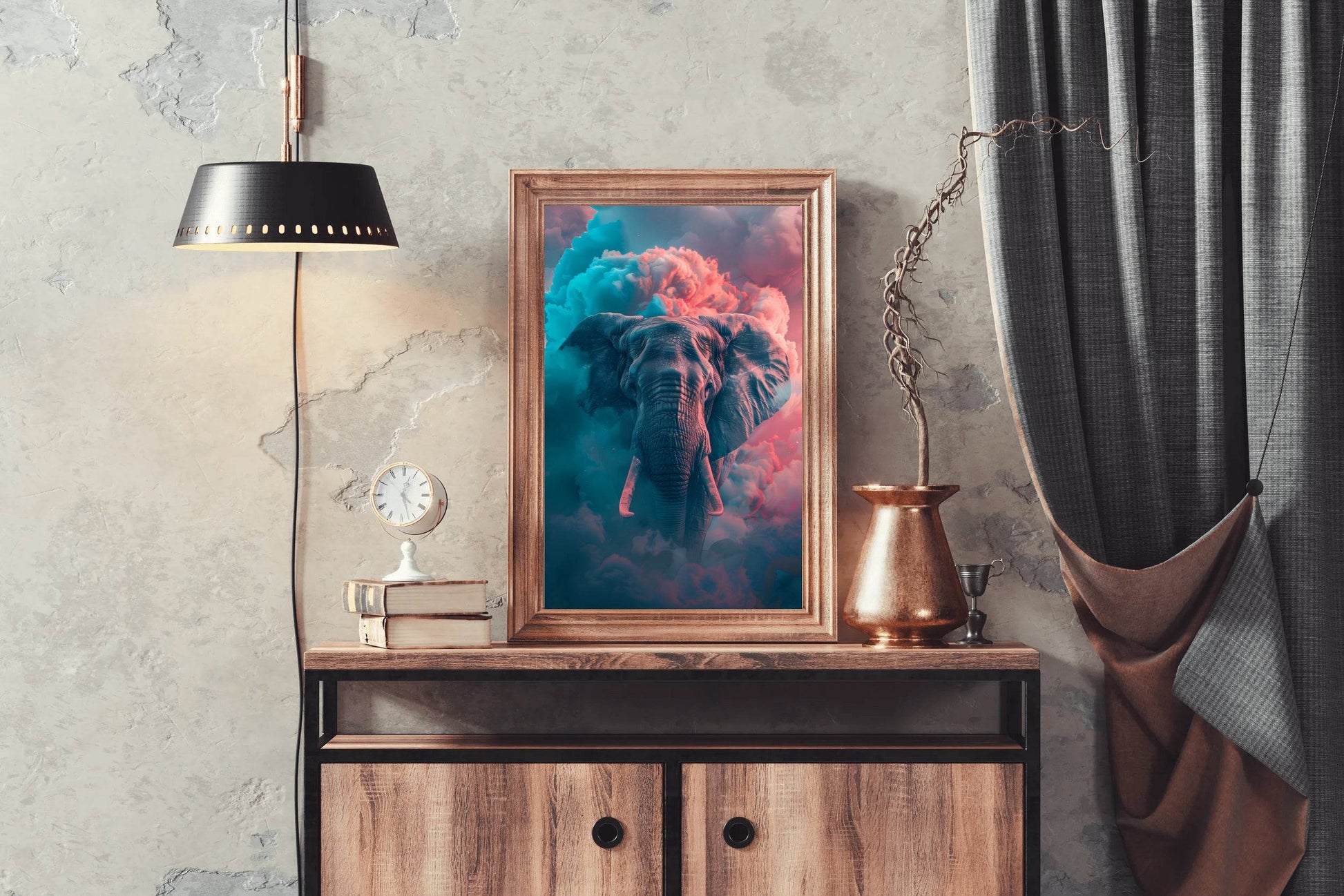 Indian Elephant Animal Wall Art - beink online art store