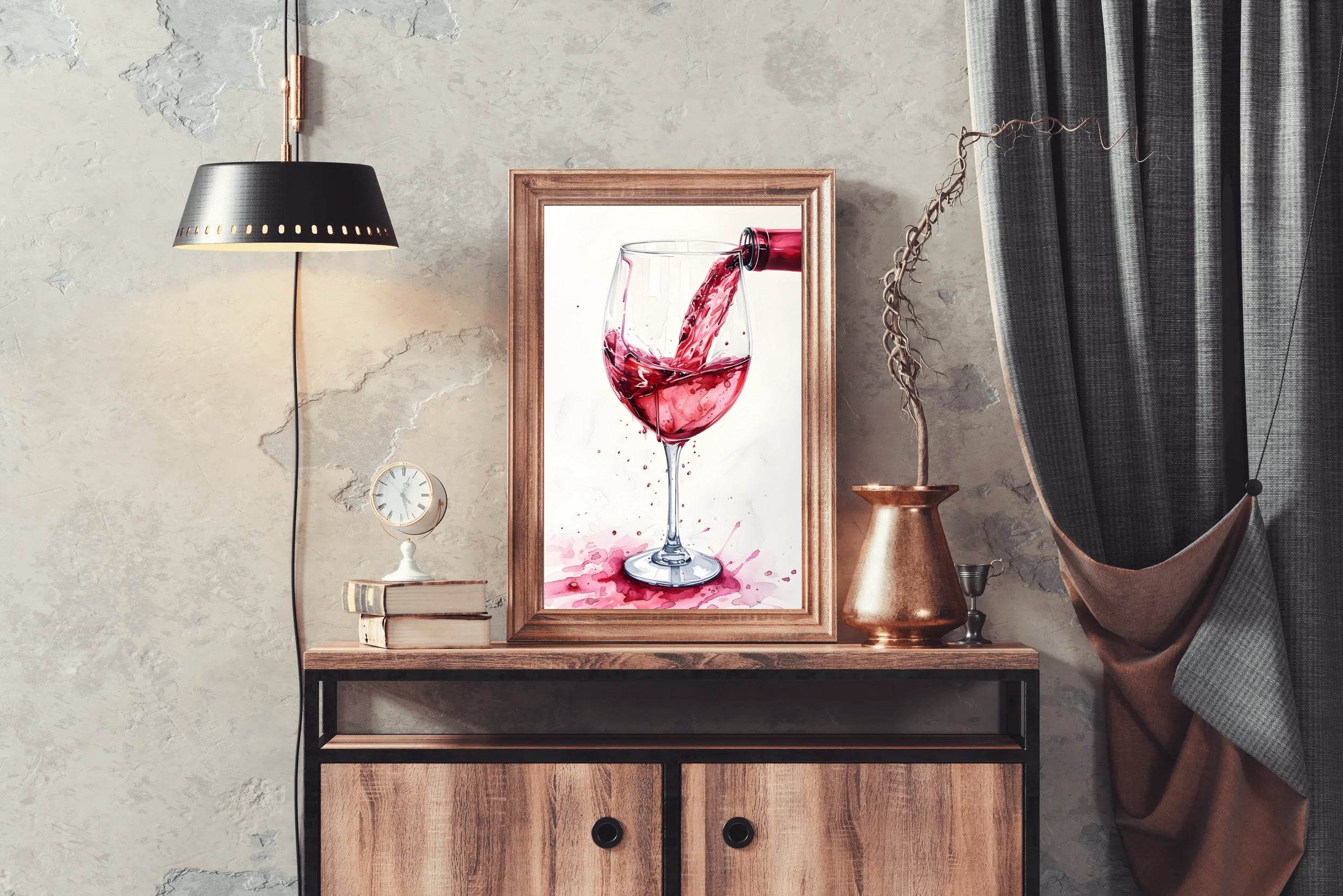 Serve Red Wine Wall Art - beink online art store