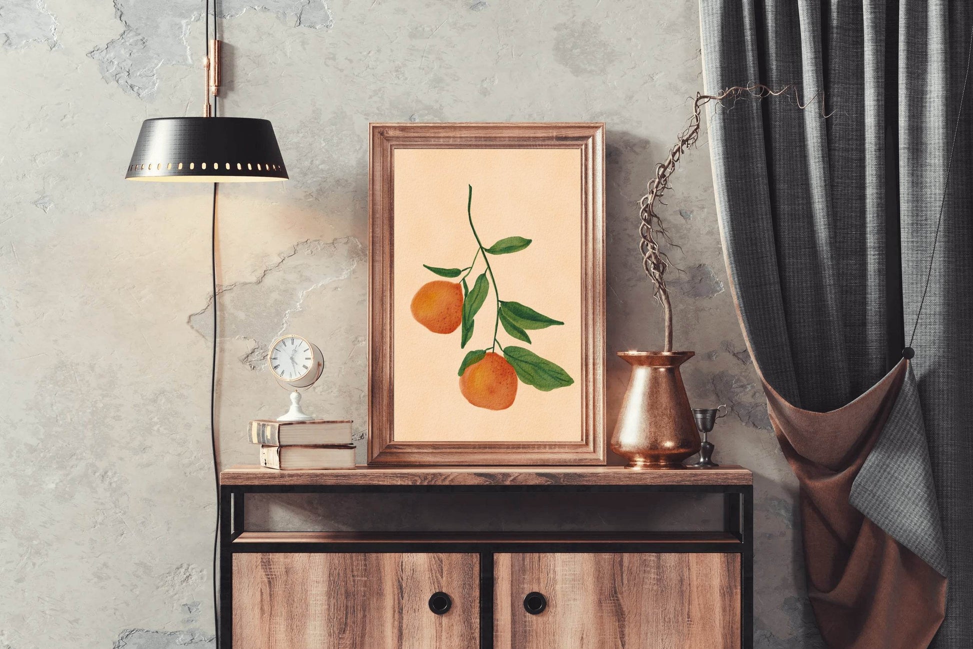 Fruit Tree Branch With Oranges Wall Art - beink online art store