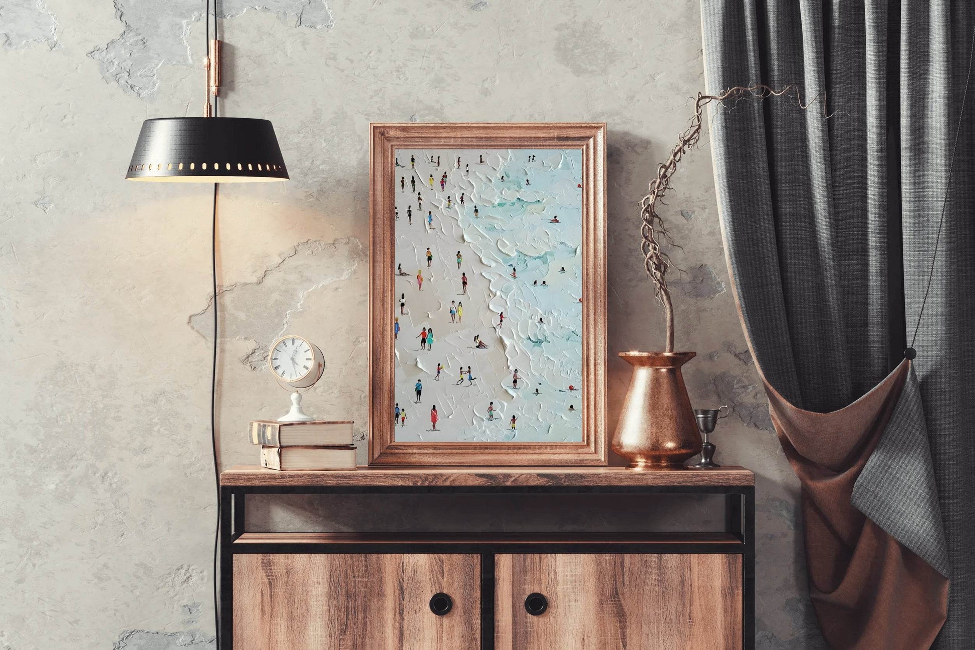 Summer Day at the Shore Modern Wall Art - beink online art store