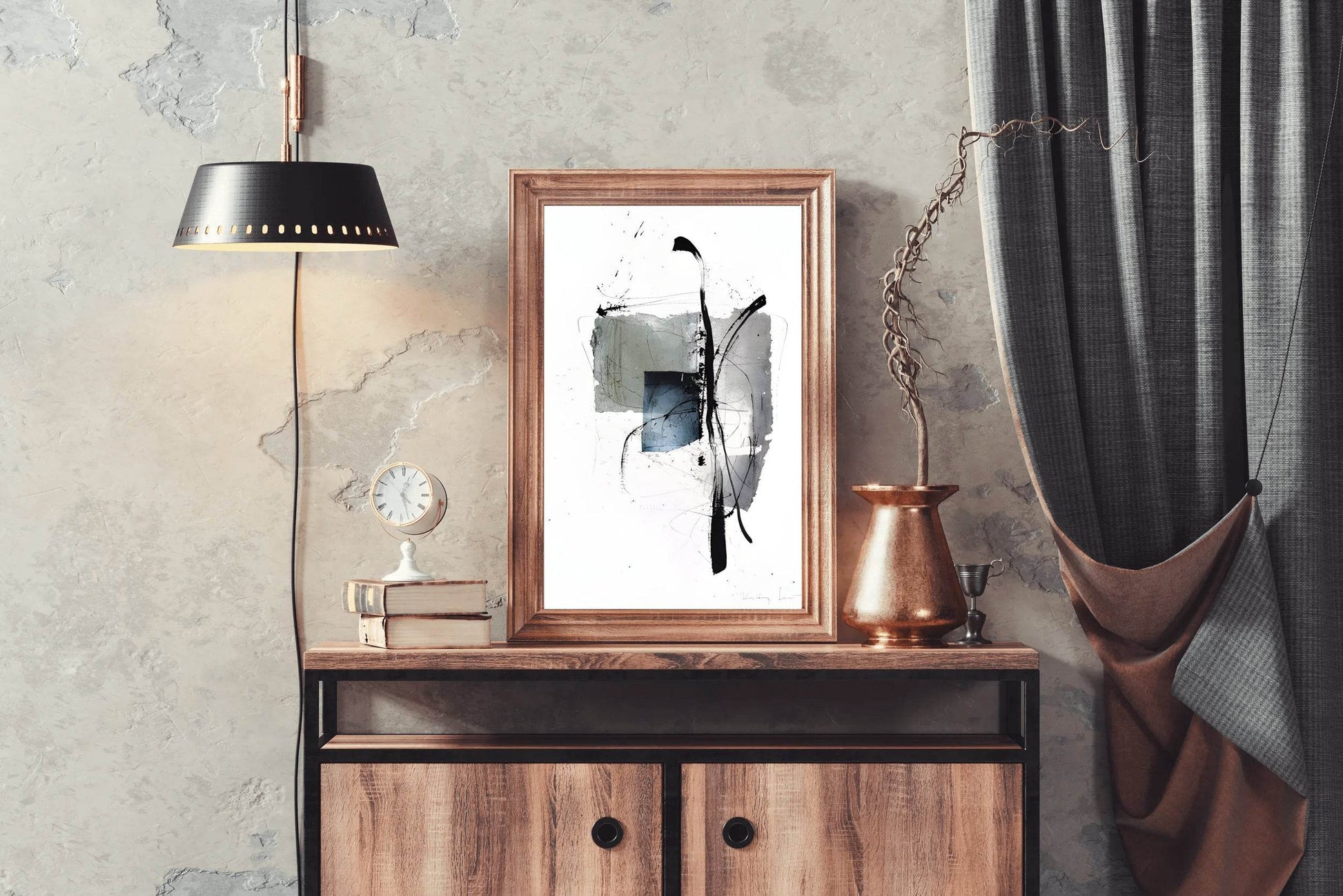 Dynamic Brush Strokes Modern Wall Art - beink online art store
