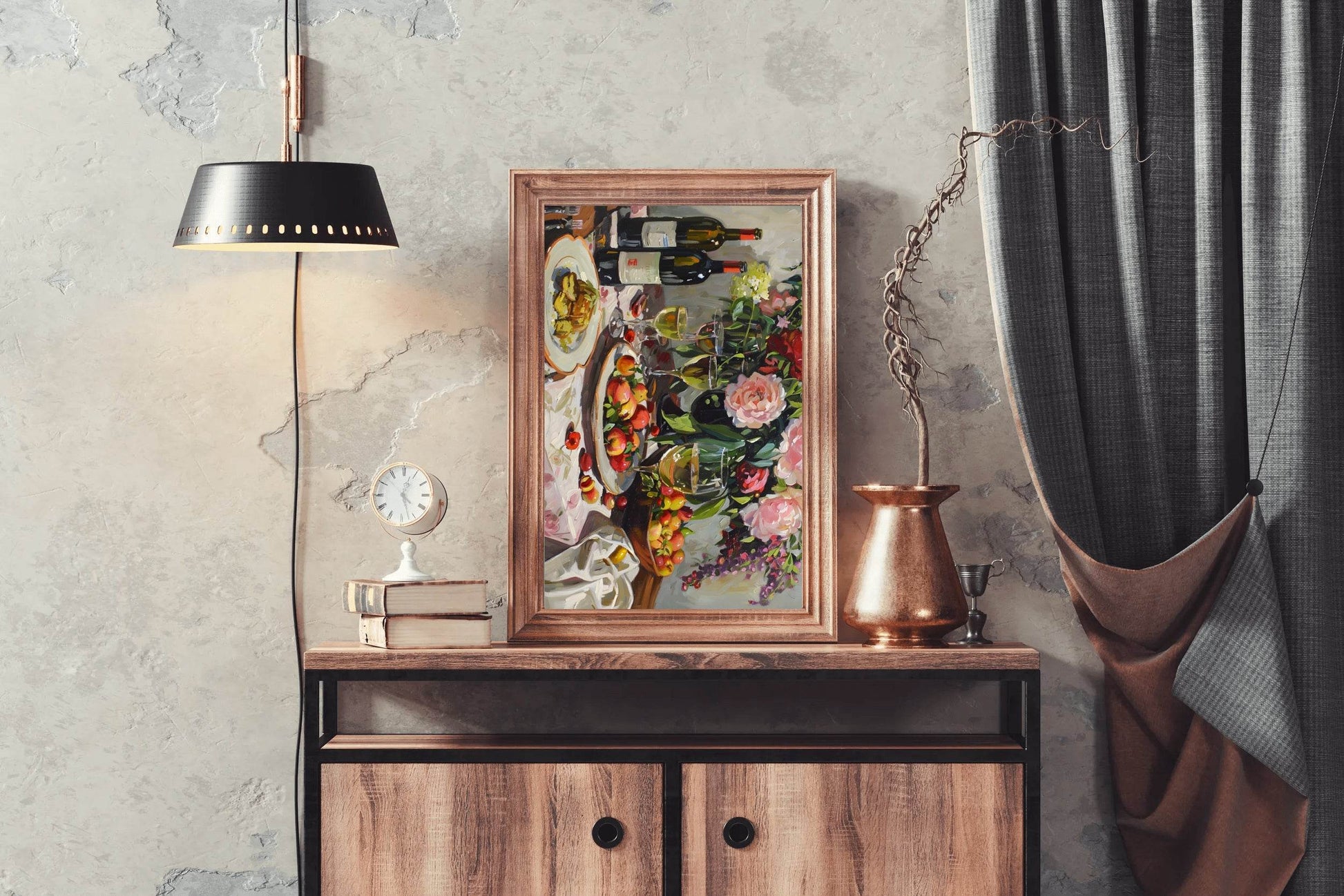 Cocktail Bar Table Wall Art - beink online art store