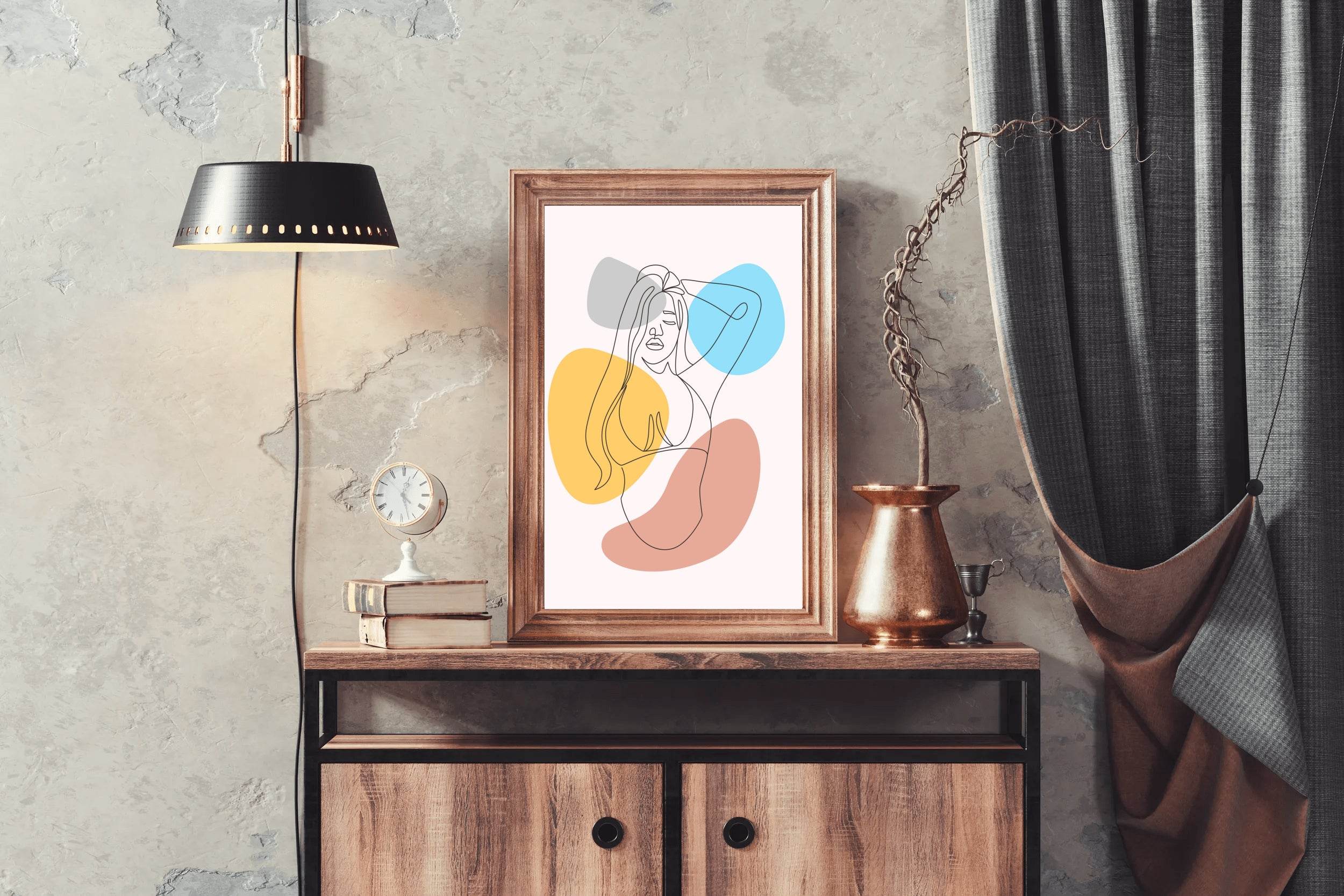 Minimal Design of The Female Body Wall Art - beink online art store