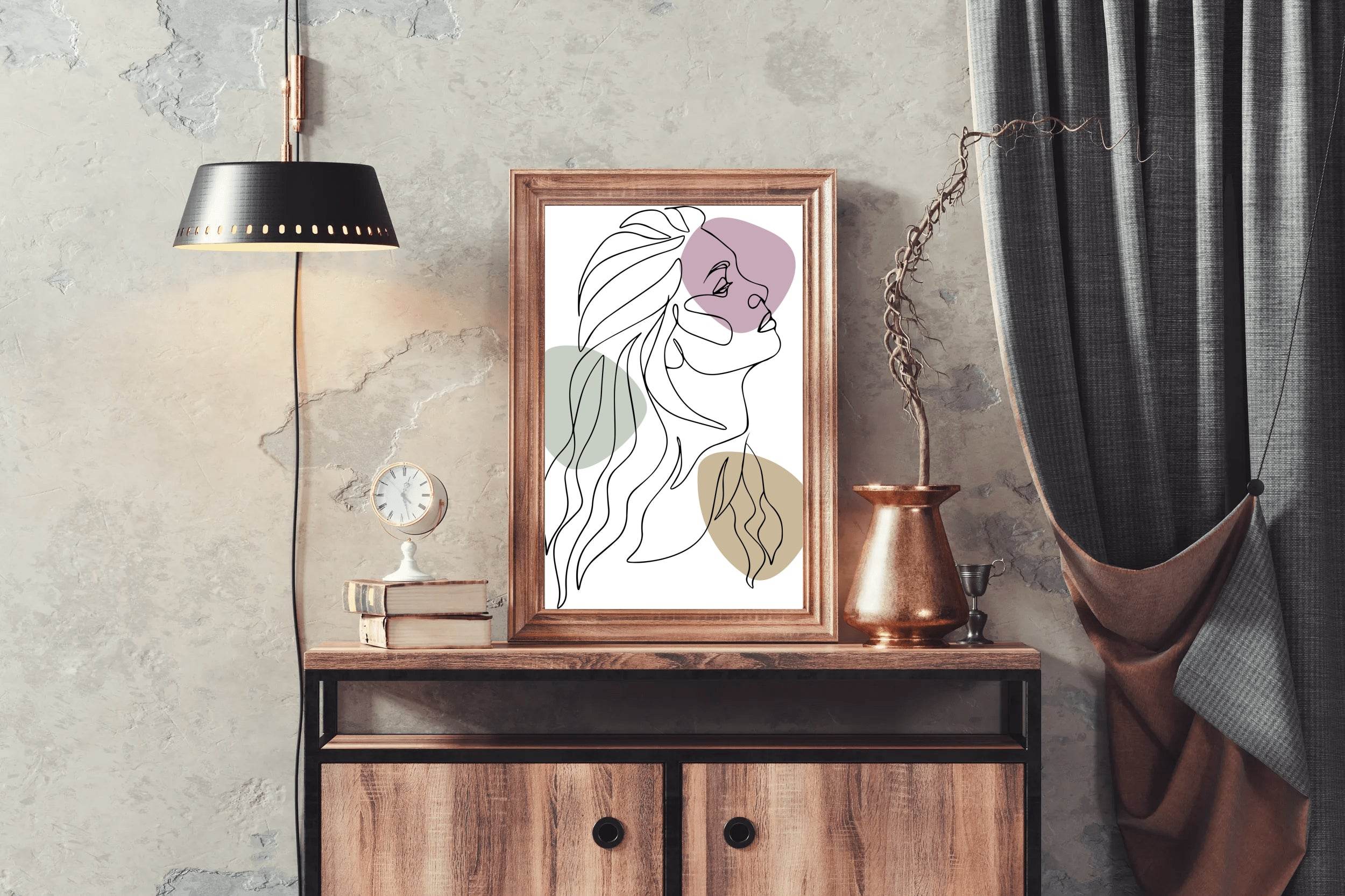 Woman With Long Hair Wall Art - beink online art store