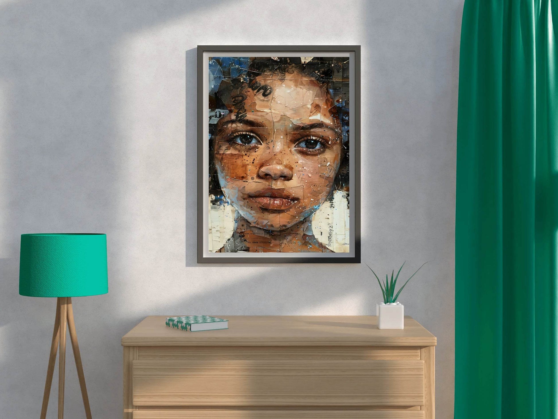 African Woman's Joyful Smile Wall Art - beink online art store