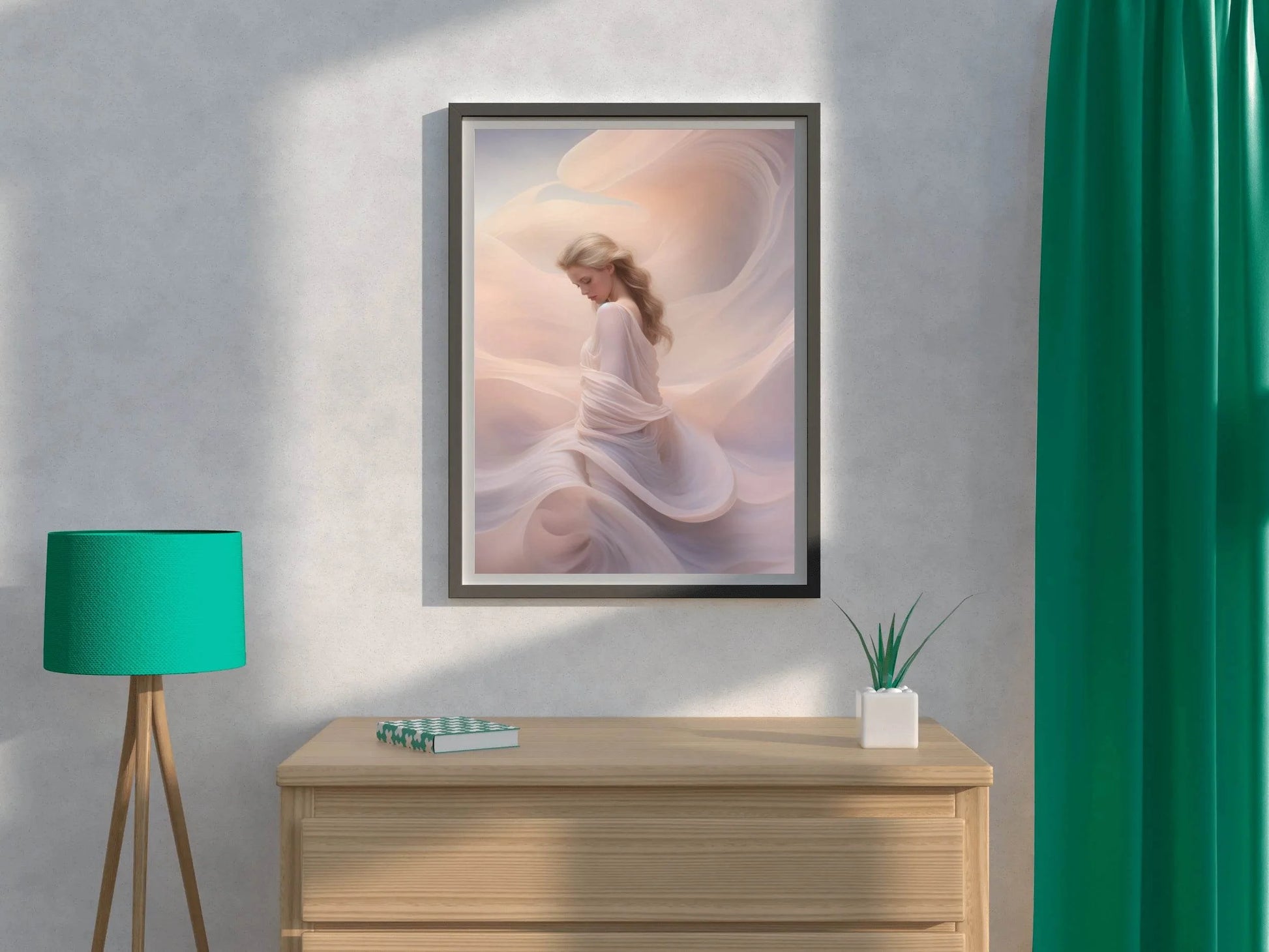 White Lace Silk Skirt And Shawl Wall Art - beink online art store