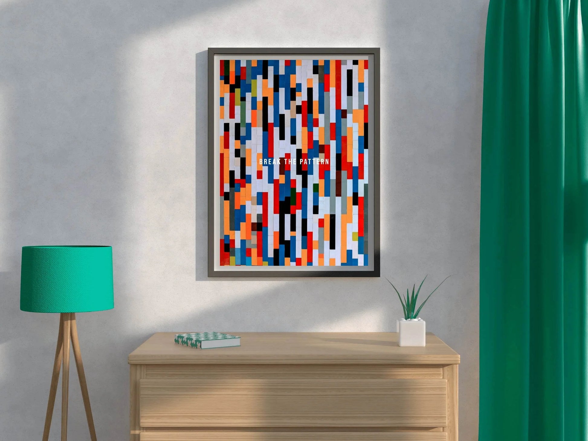 Multicolor Stripes Pattern Wall Art - beink online art store