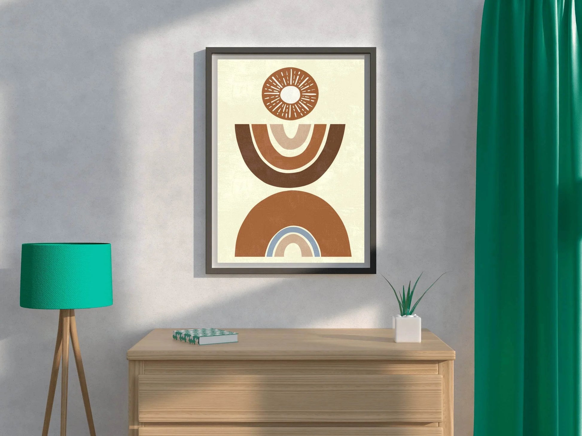 Abstract Composition of Stacked Arches ArtWork - beink online art store