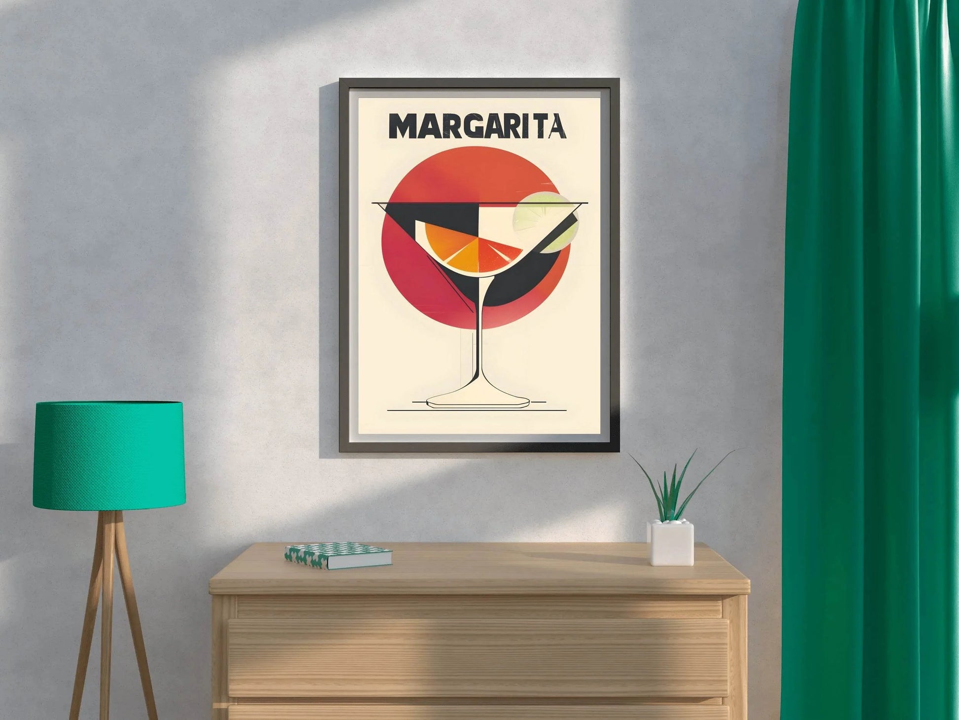 Red Margarita Cocktail Wall Art - beink online art store