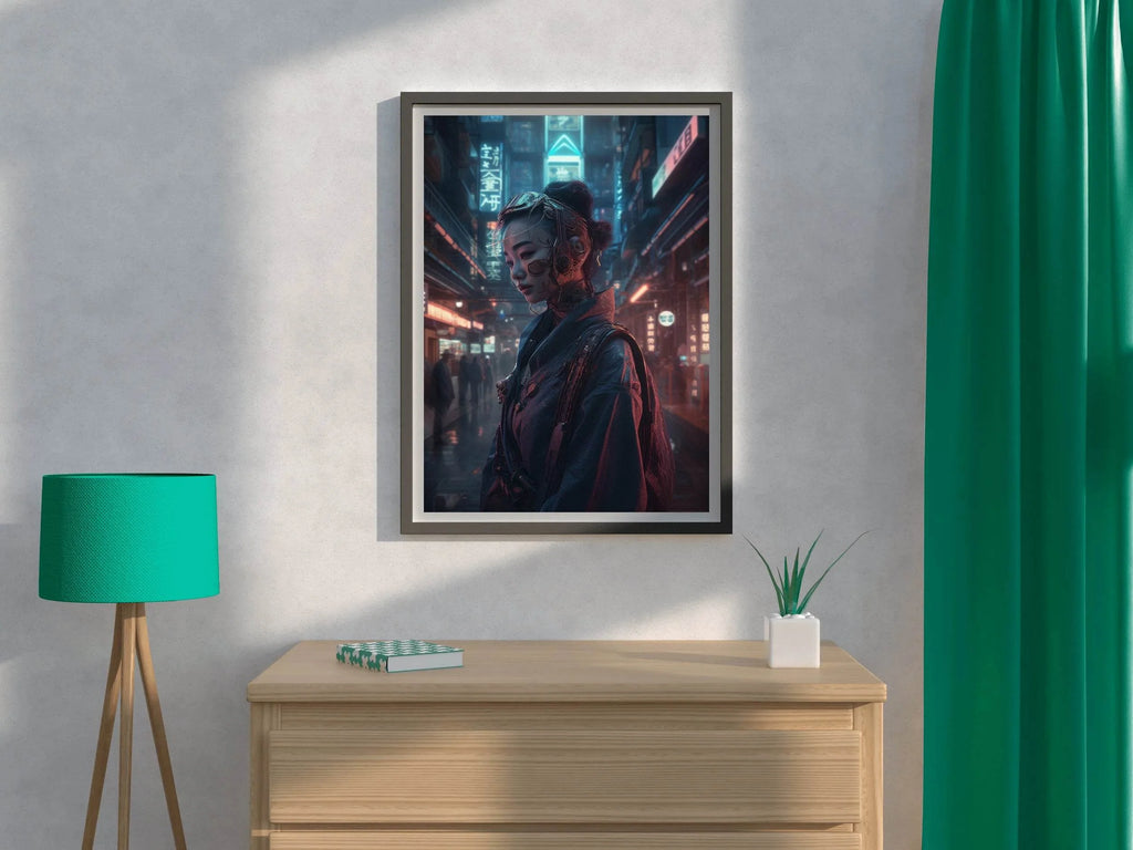 Gril Cyberpunk Citizen Wall Art - beink online art store