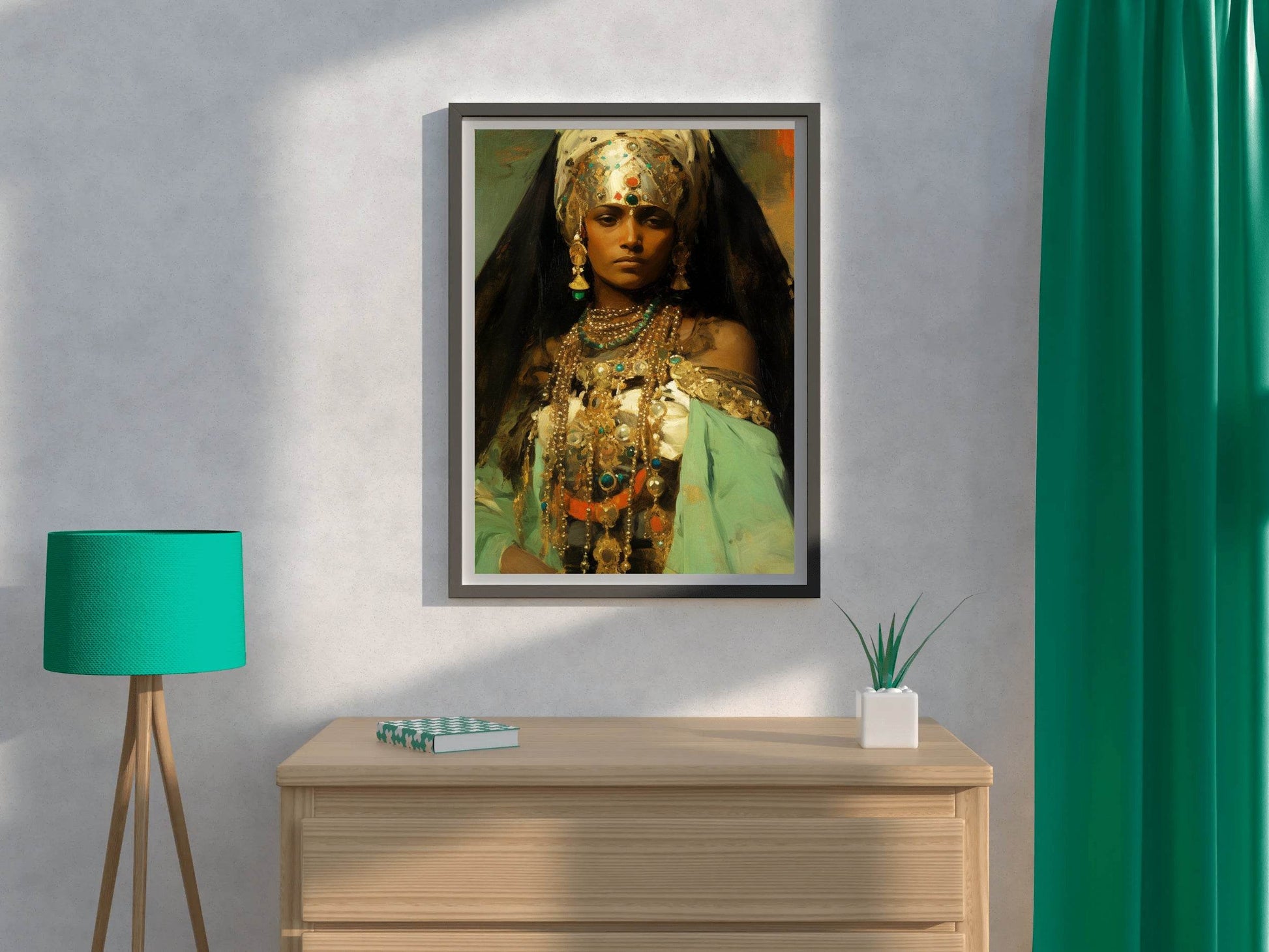 Painting The Face Of An Egyptian Woman Wall Art - beink online art store