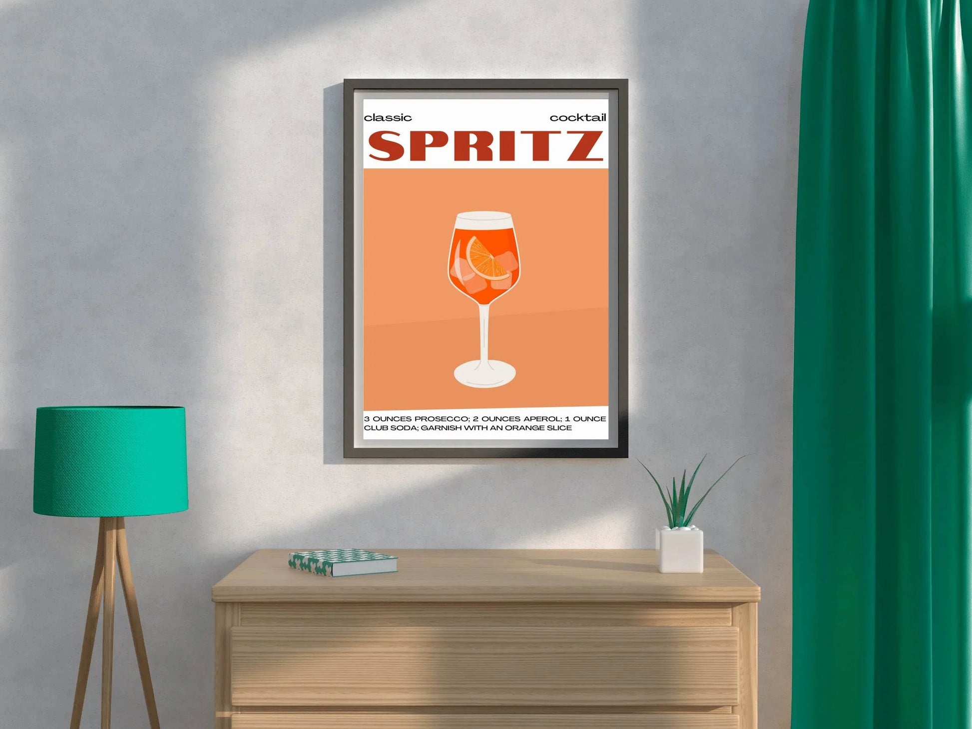 Spritz Cocktail In Glass Wall Art - beink online art store