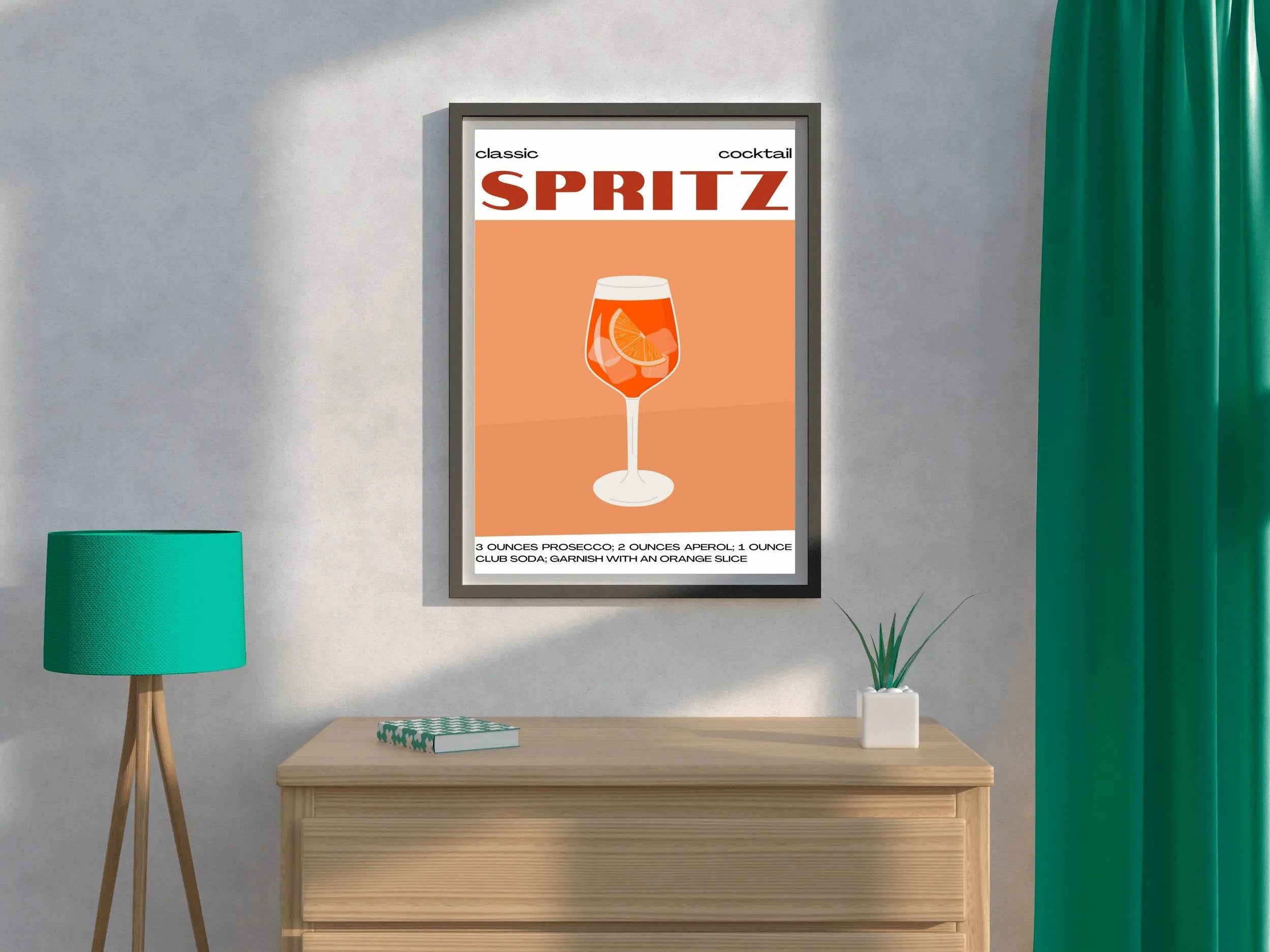 Spritz Cocktail In Glass Wall Art - beink online art store