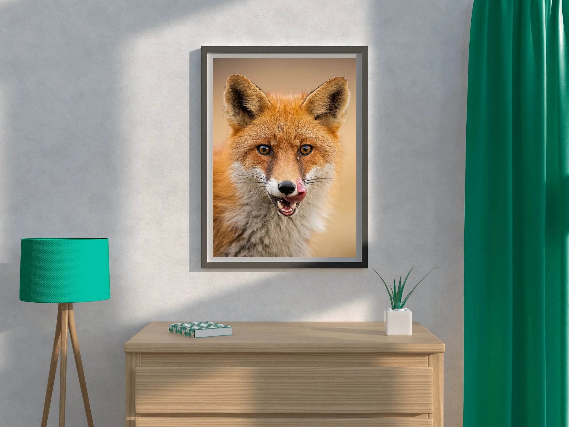 Japanese Red Fox Animal Wall Art - beink online art store