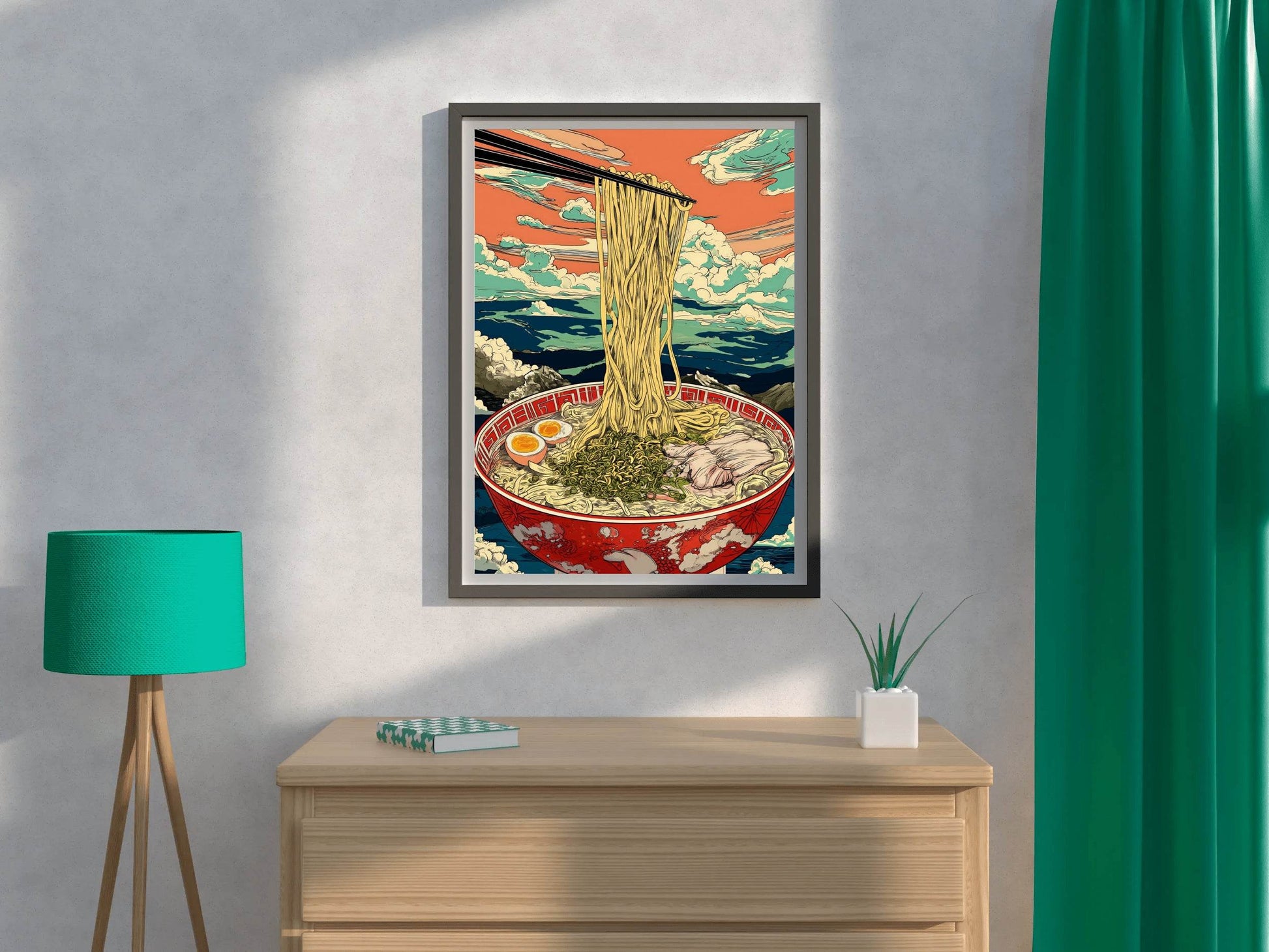 Bowl of Ramen with a Chopsticks on it Wall Art - beink online art store