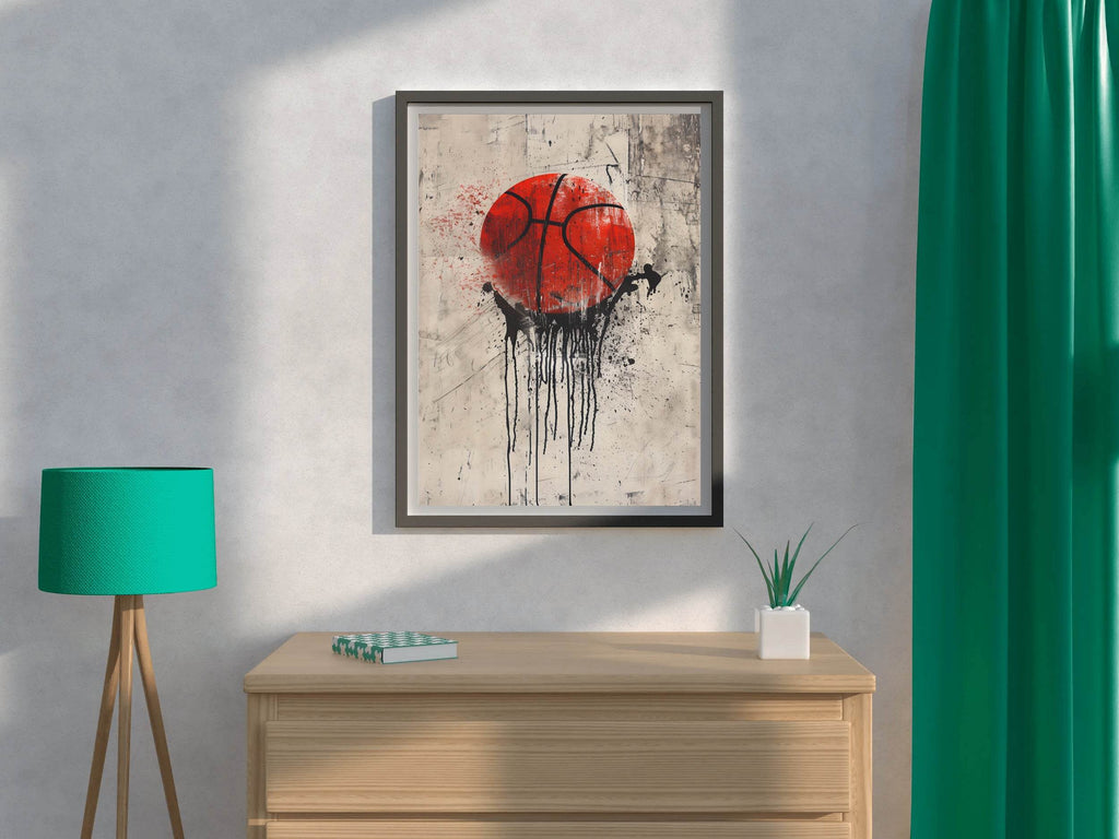 Master Flame Sports Aesthetic Wall Art Poster for Living Room, Home & Wall Decor - Basketball - beink online art store