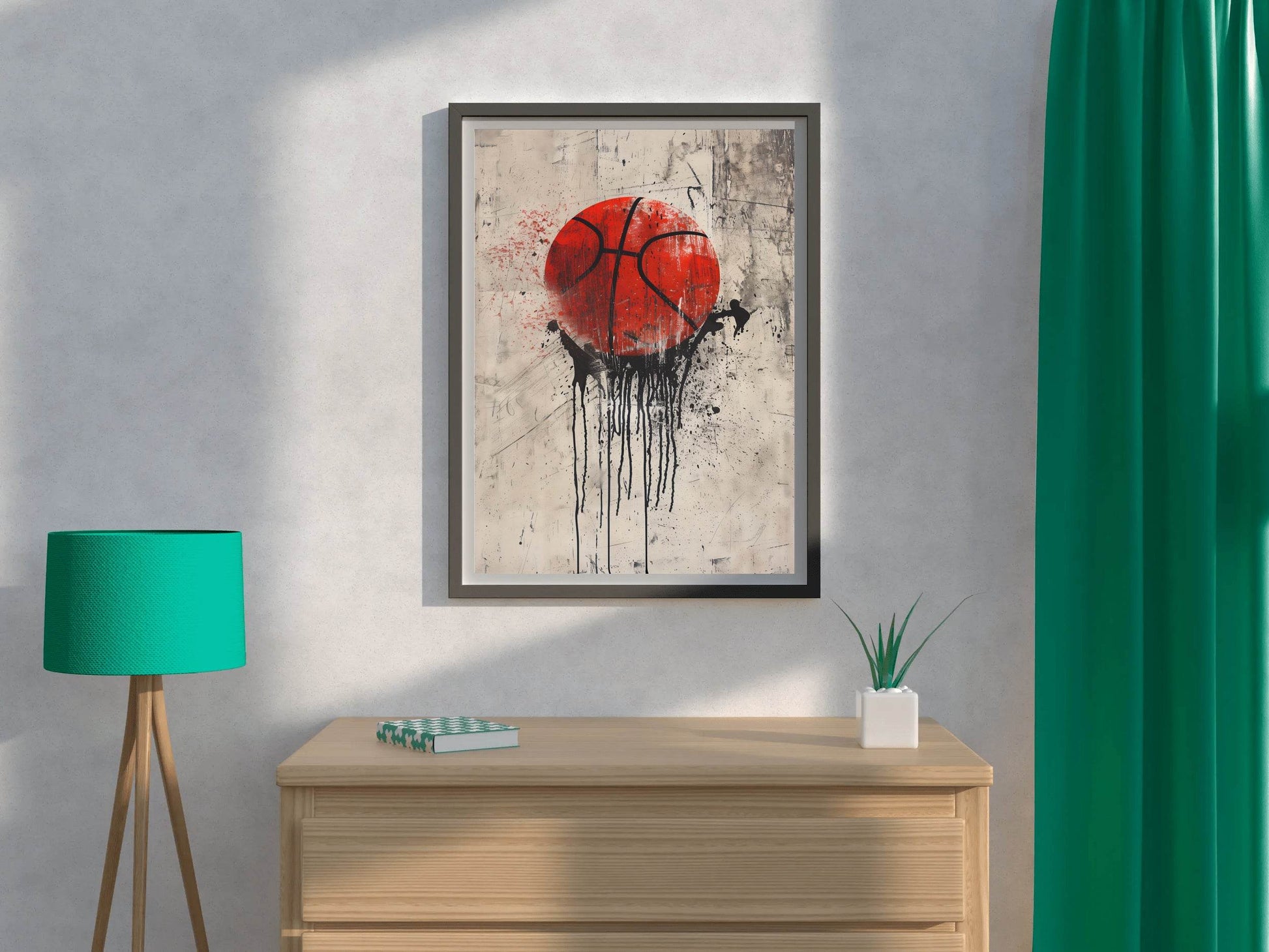 Master Flame Sports Aesthetic Wall Art Poster for Living Room, Home & Wall Decor - Basketball - beink online art store