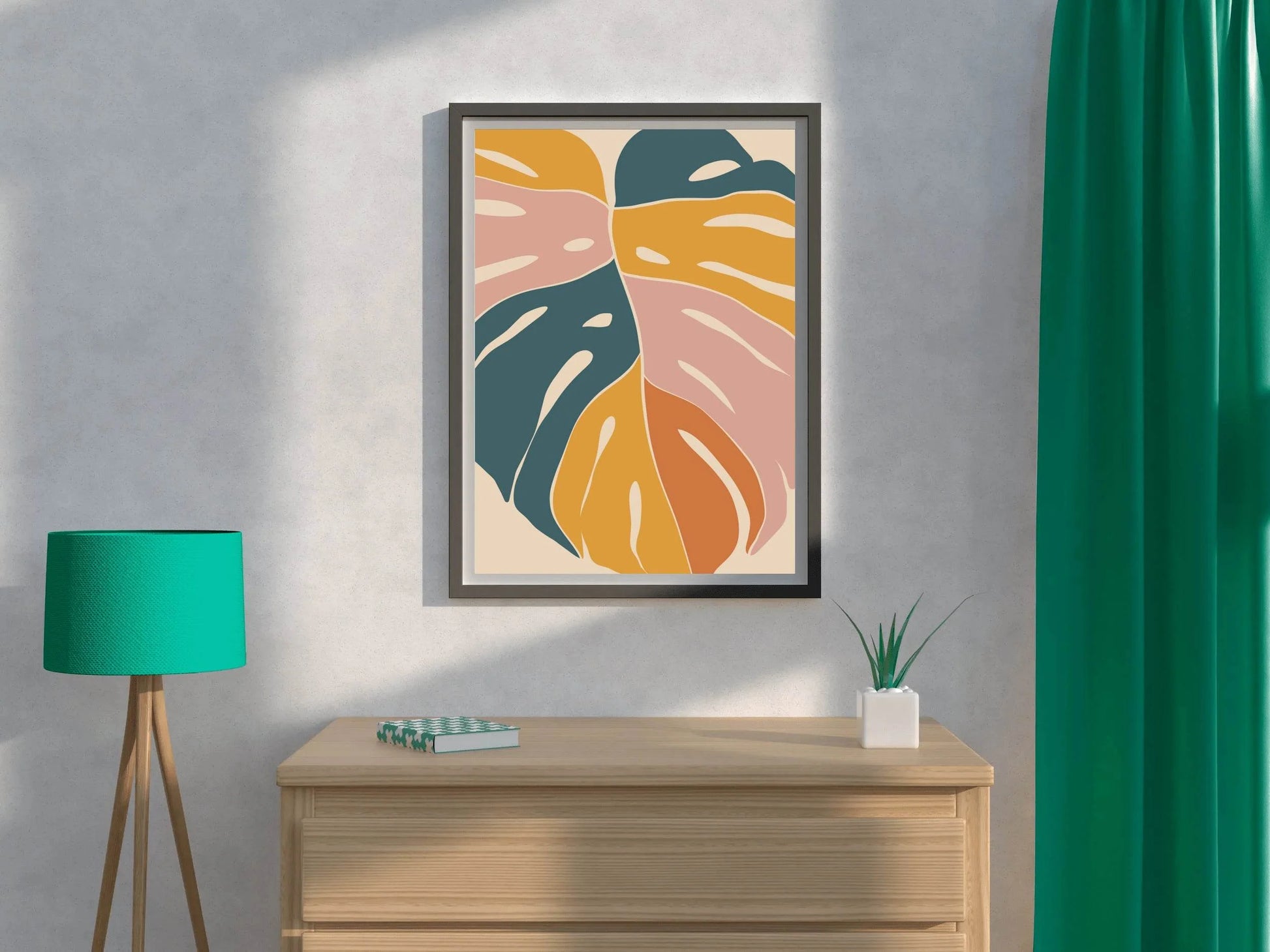 Abstract Colorful Leaf ArtWork - beink online art store