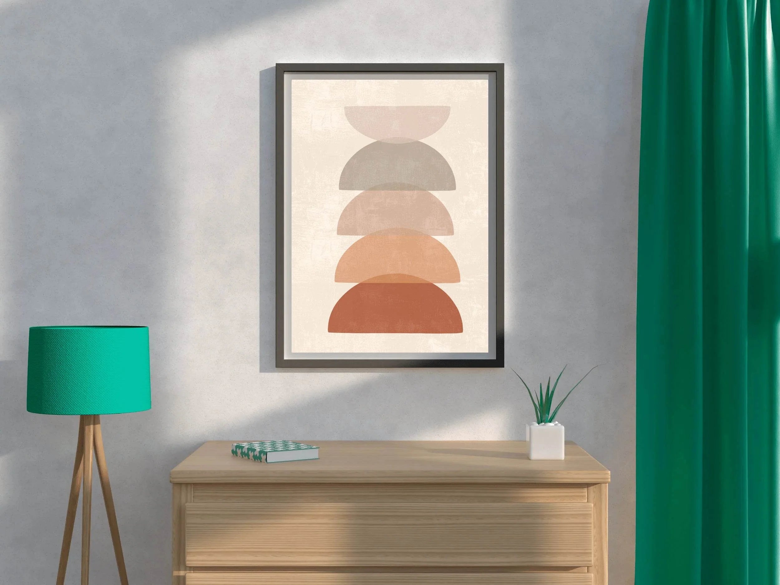The Balance of Half Circle Stones Wall Art - beink online art store
