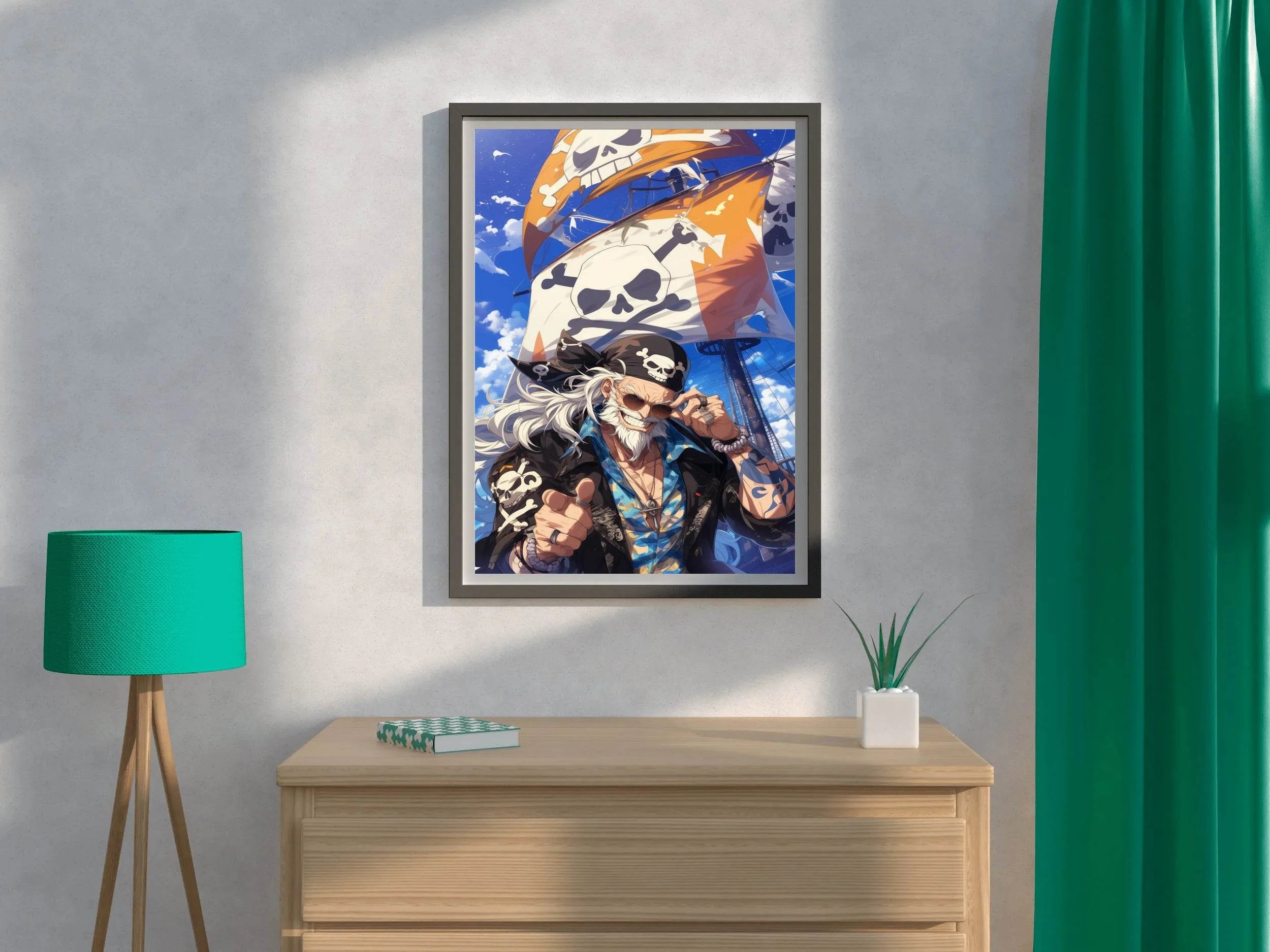 Gold Roger Pirate King Anime Wall Art - beink online art store