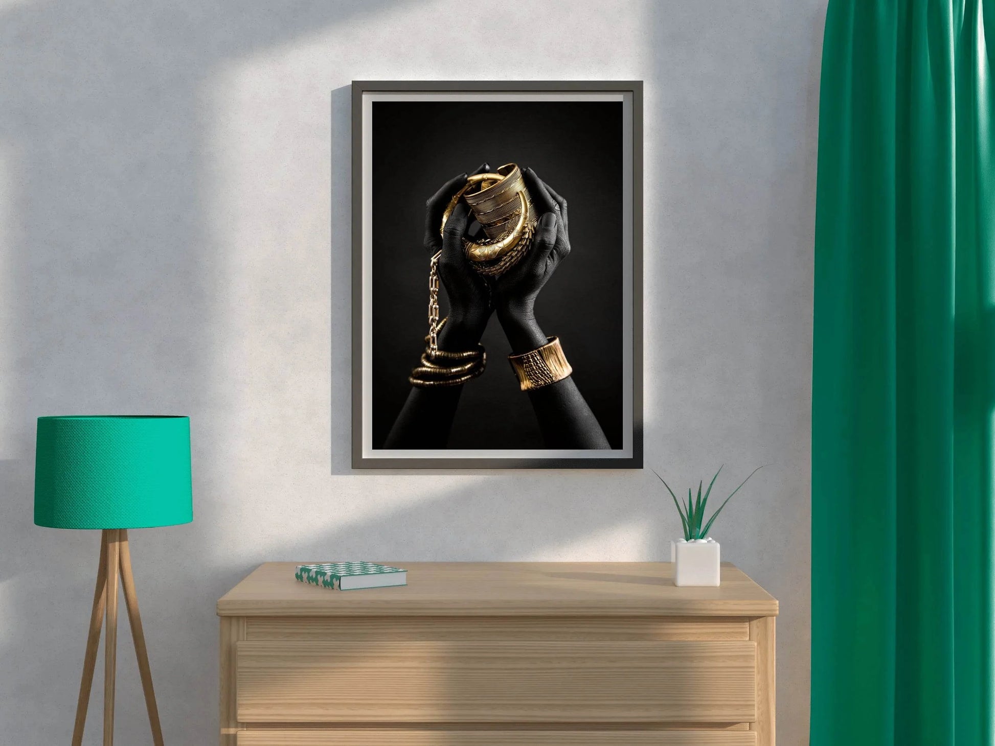 Black Hands Full of Gold Wall Art - beink online art store