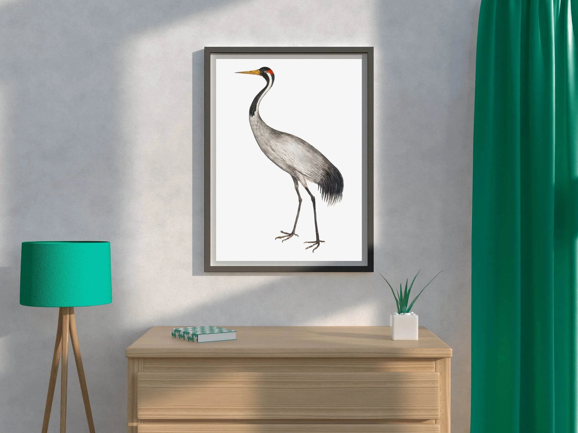 Vintage Style Common Crane Wall Art - beink online art store