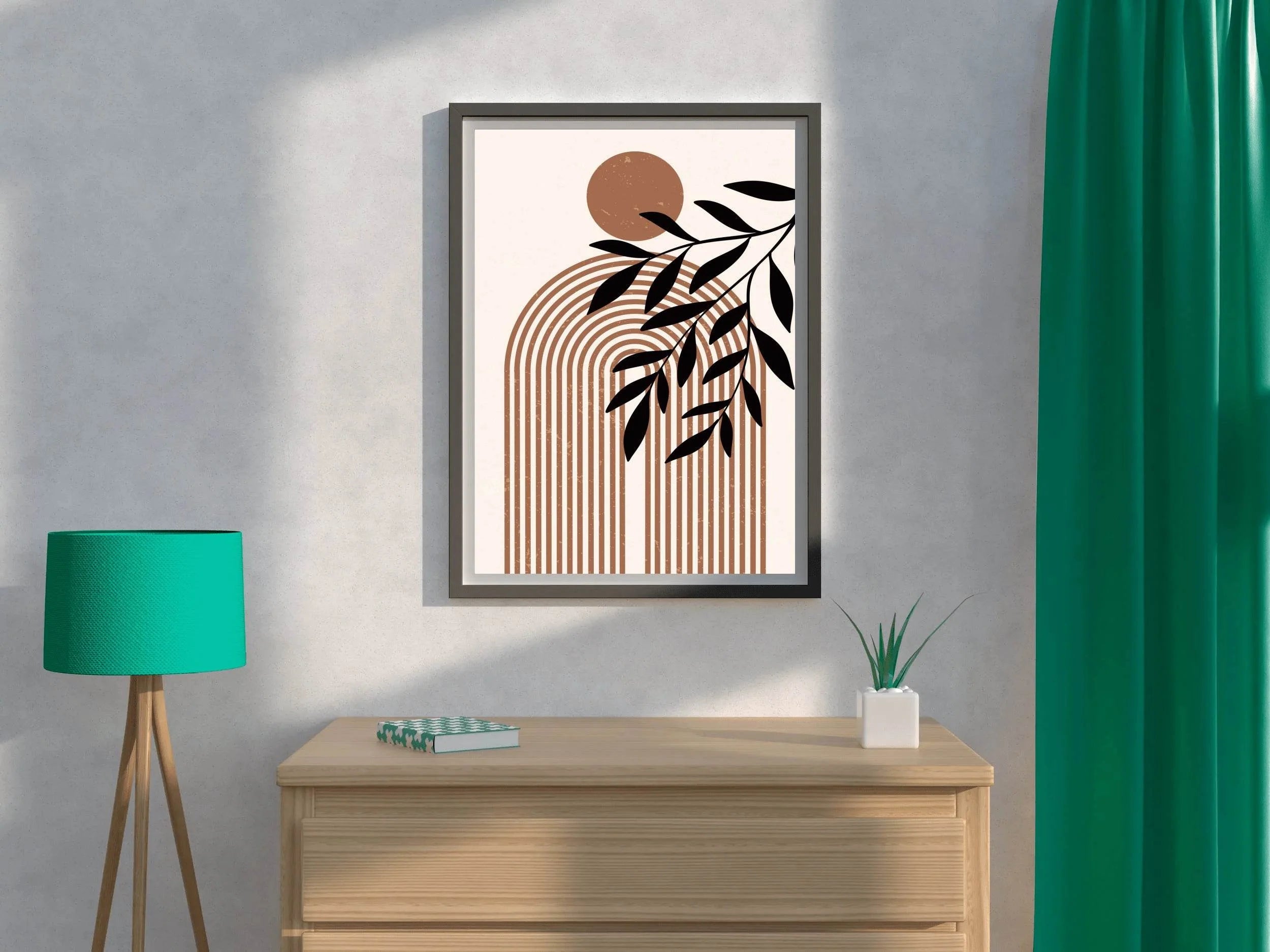 Arched Lines with Leaf ArtWork - beink online art store