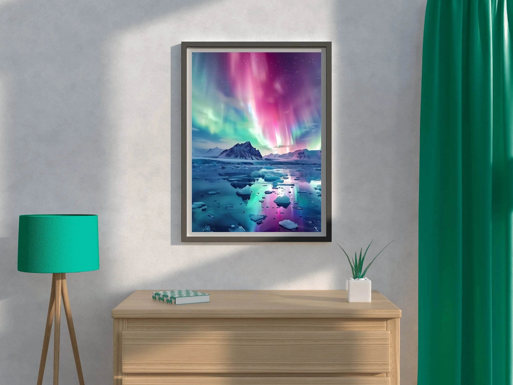 Aurora Over Ice Wall Art - beink online art store