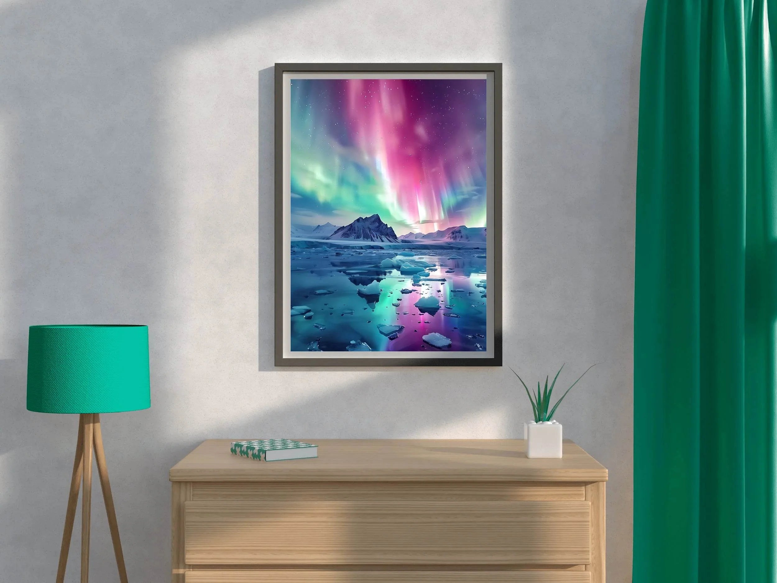 Aurora Over Ice Wall Art - beink online art store