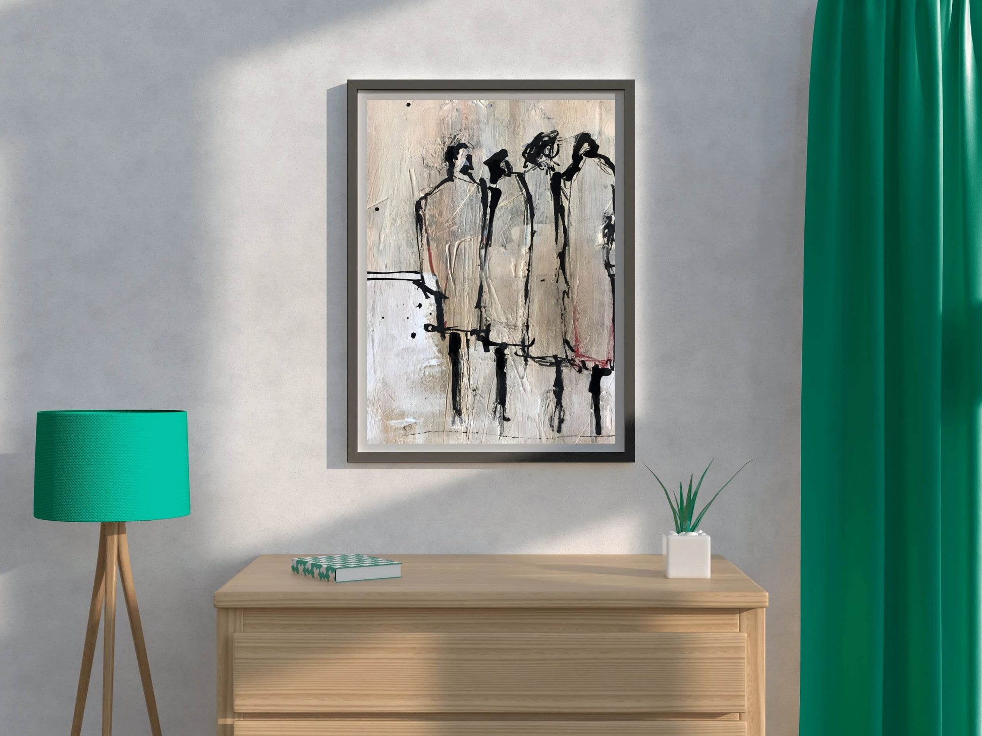 Silhouetted Figures Modern Wall Art - beink online art store