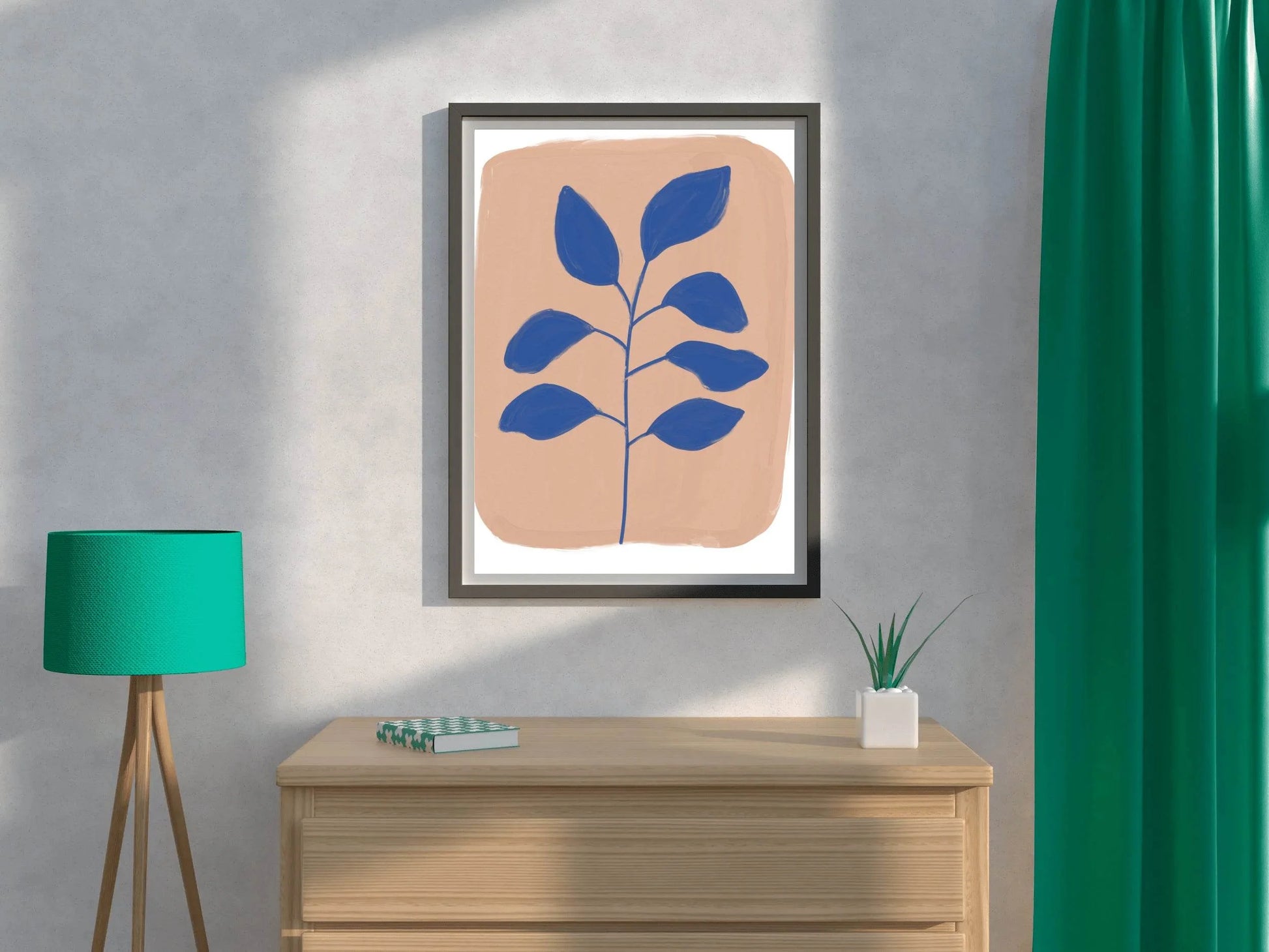 Plant With Blue Leaves Wall Art - beink online art store