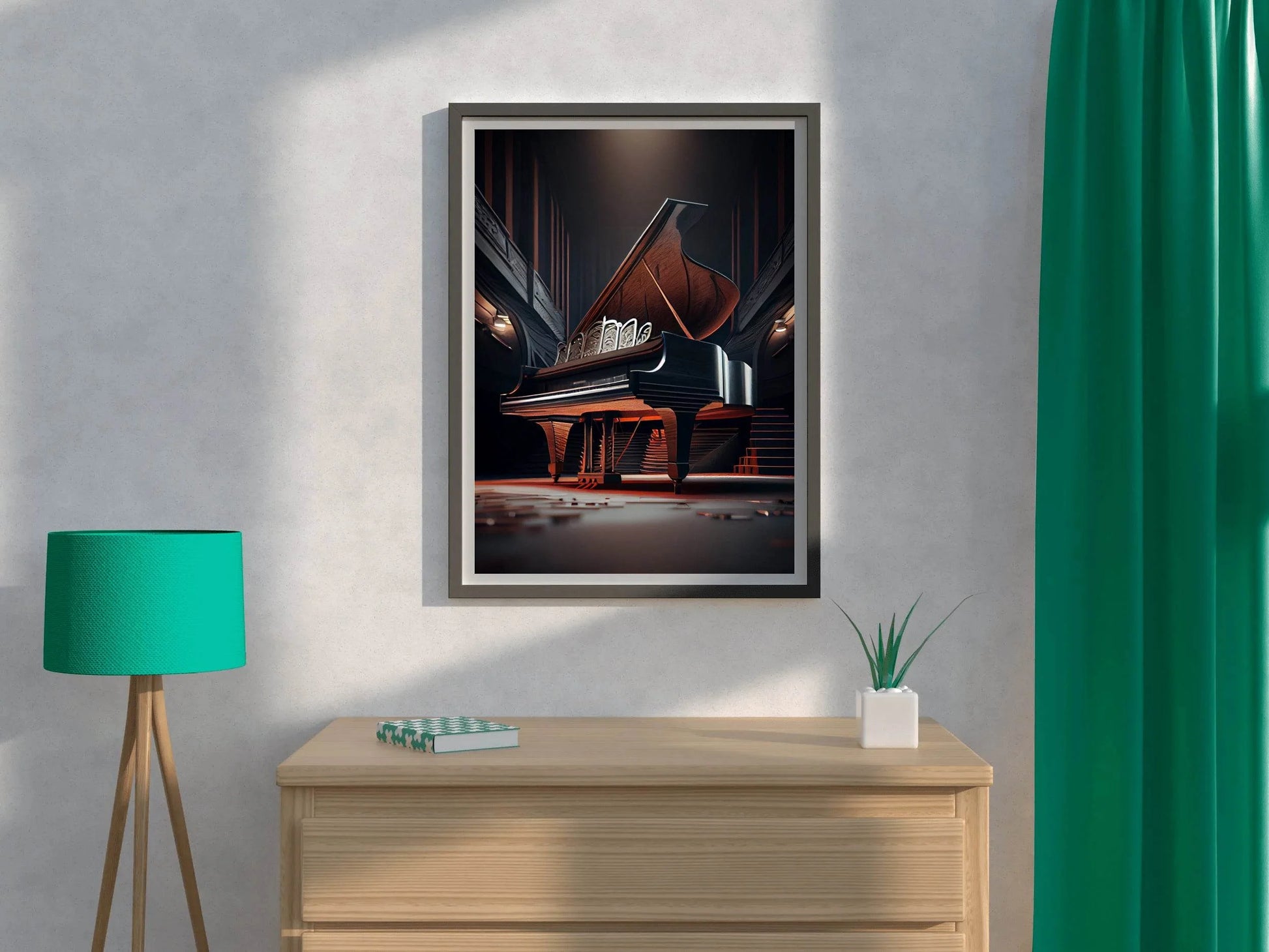 Grand Luxury Piano In The Theater Wall Art - beink online art store