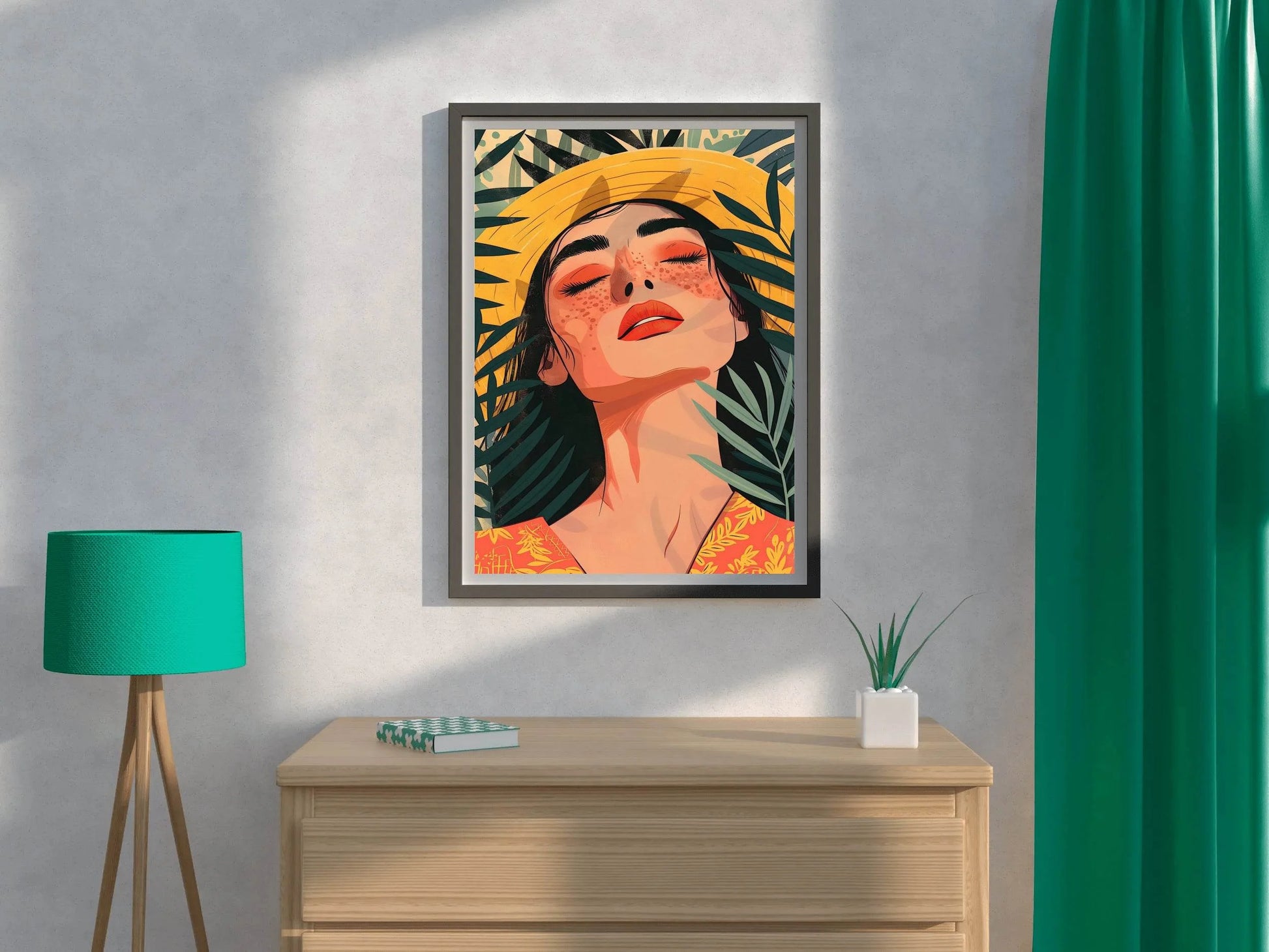 A Stylish Young Woman in the Jungle - beink online art store