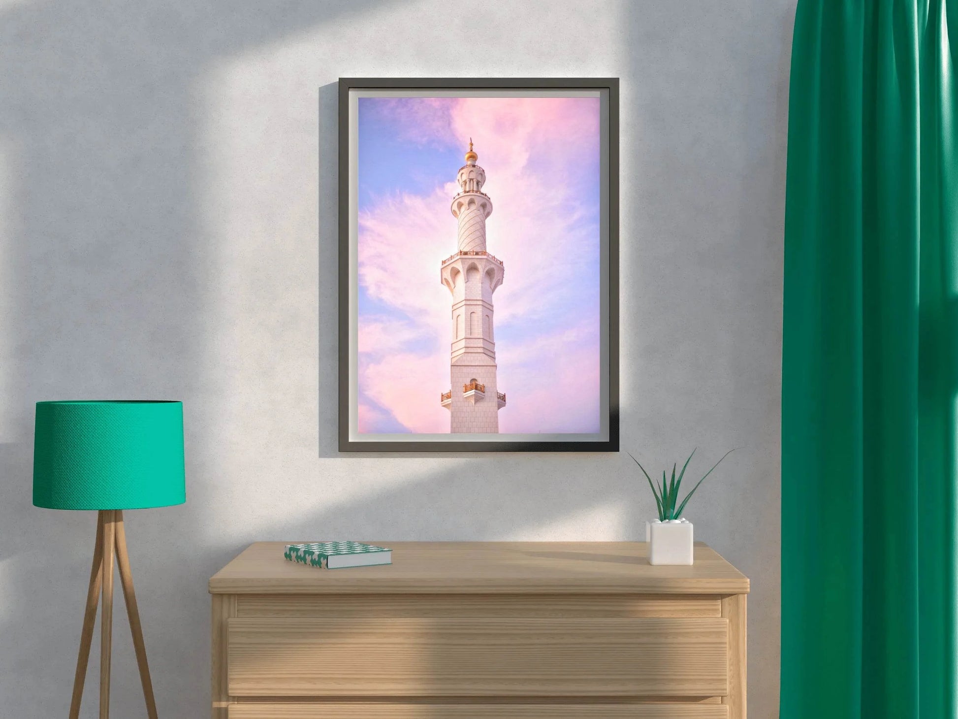 Pastel Skies with Minaret Wall Art - beink online art store